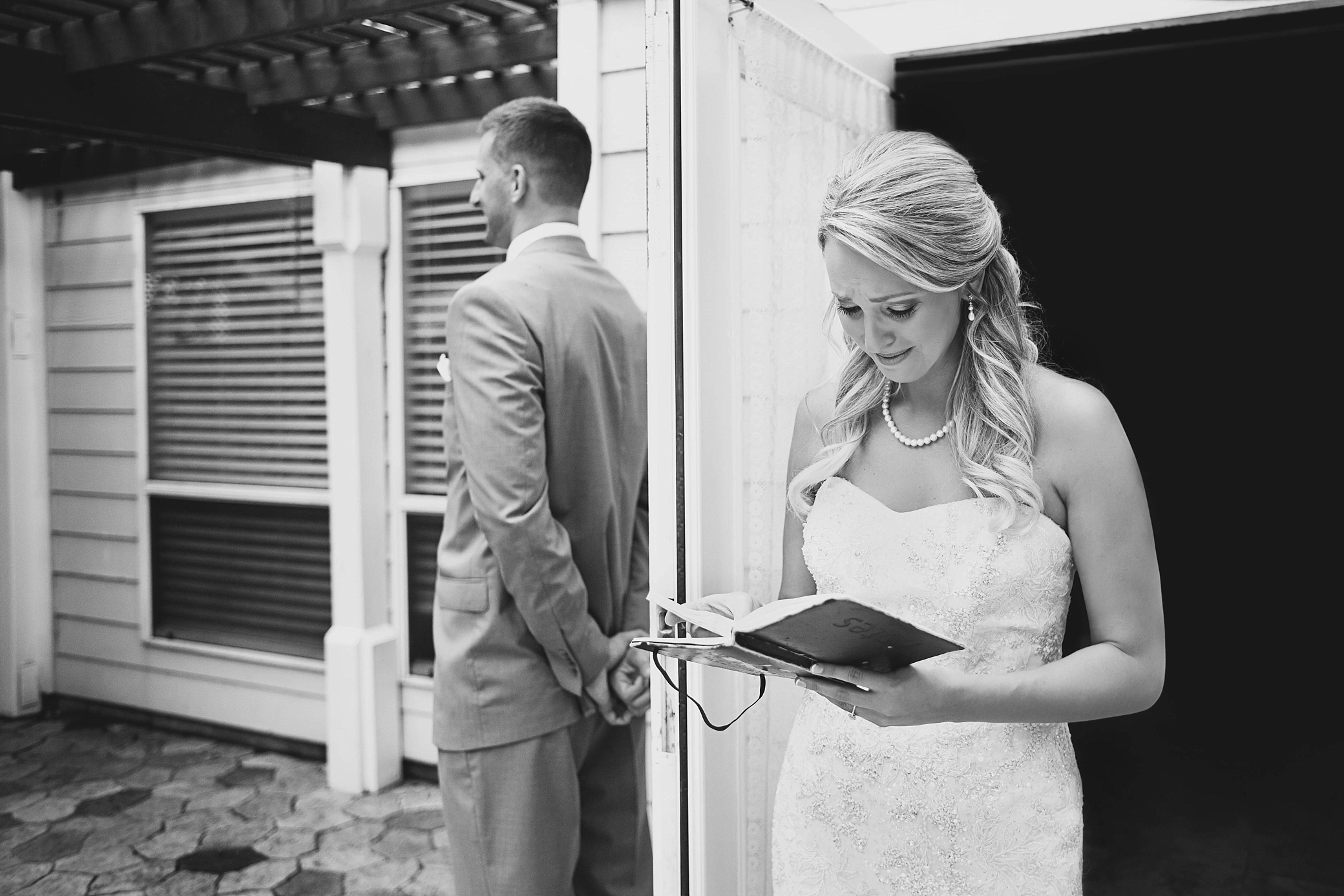Emotional moment between bride and groom before their wedding | | Must Have Moments on Your Wedding Day