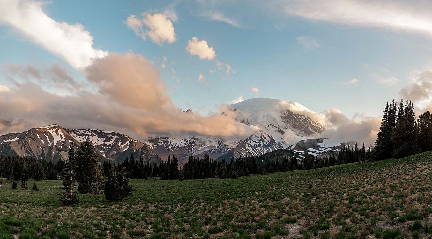 Location Ideas for Eloping at Sunrise at Mt. Rainier National Park