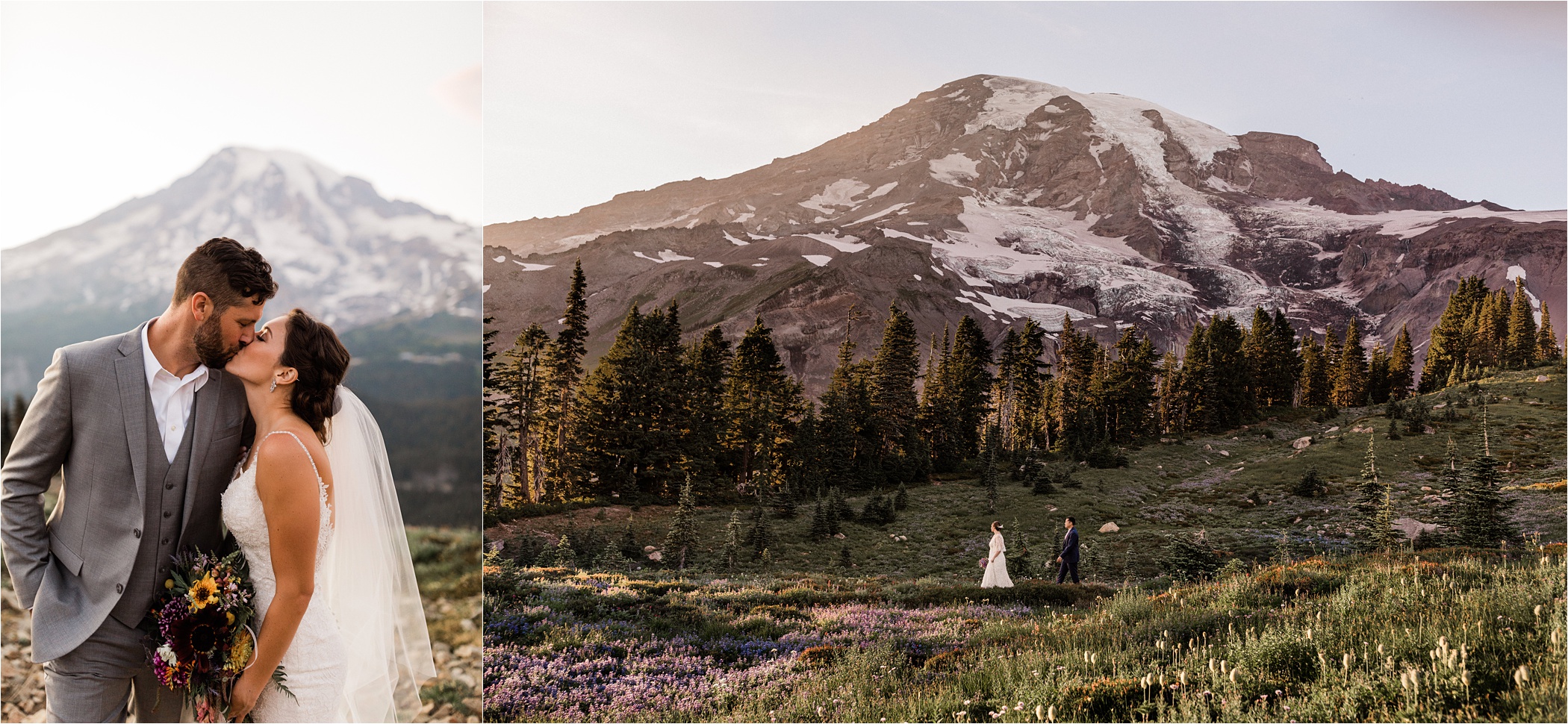 Couples eloping at Paradise one of the best places to get married at Rainier