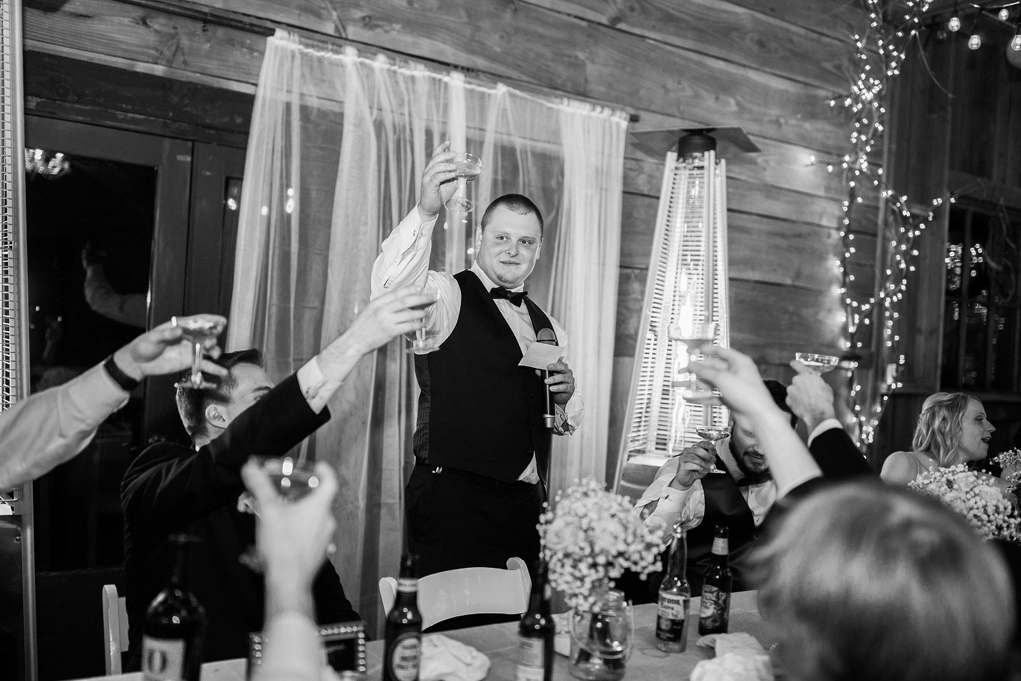 Groomsman Toast at Wedding | Megan Montalvo Photography 