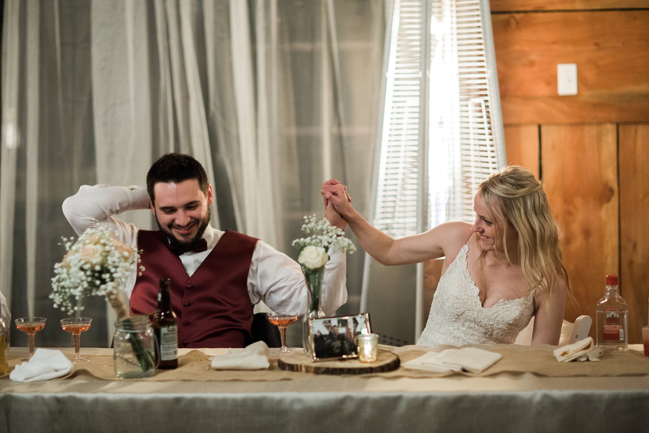 Bride and Groom at Reception | Megan Montalvo Photography 