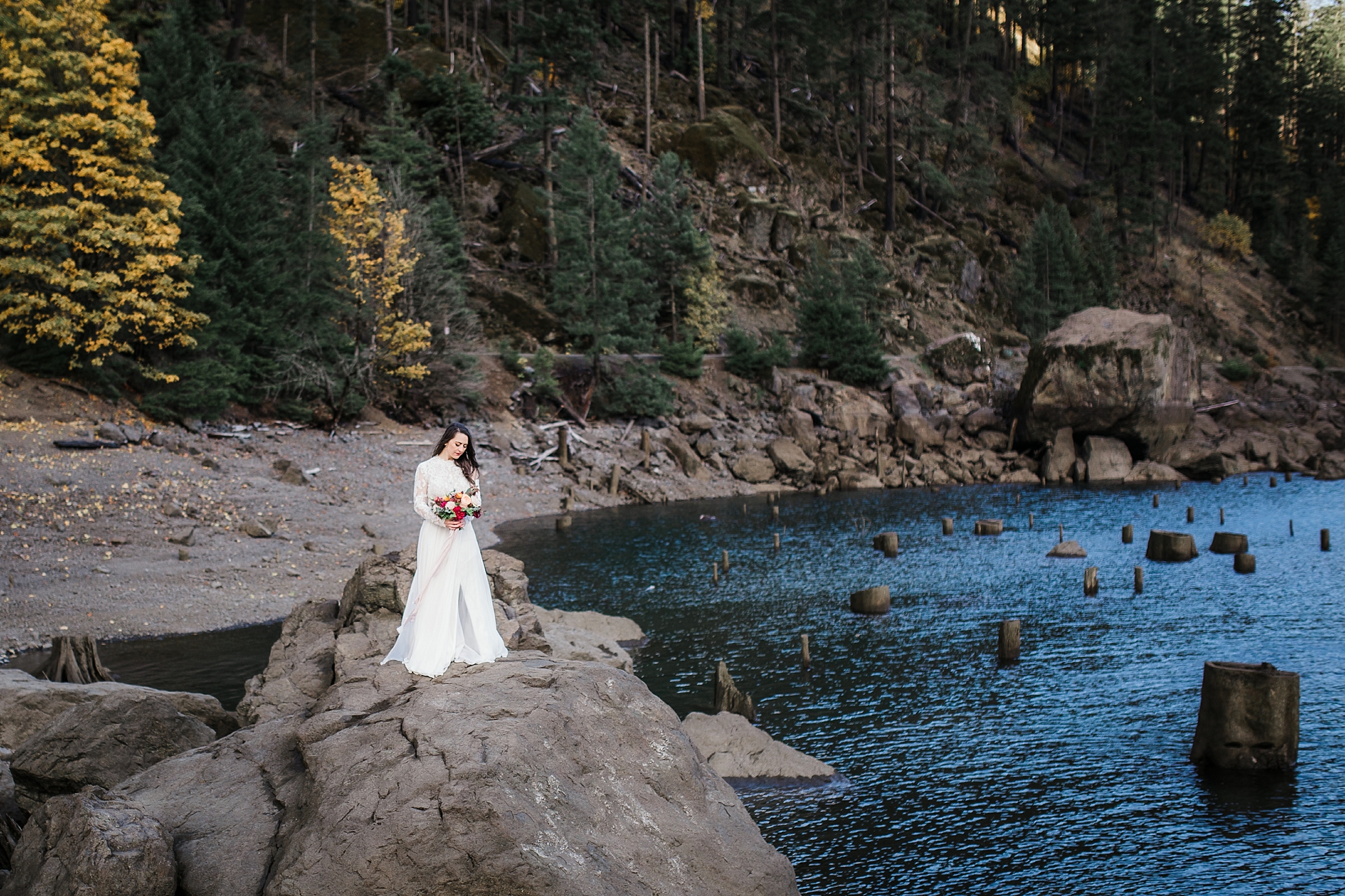 Bride at Olympic National Park Elopement | Megan Montalvo Photography