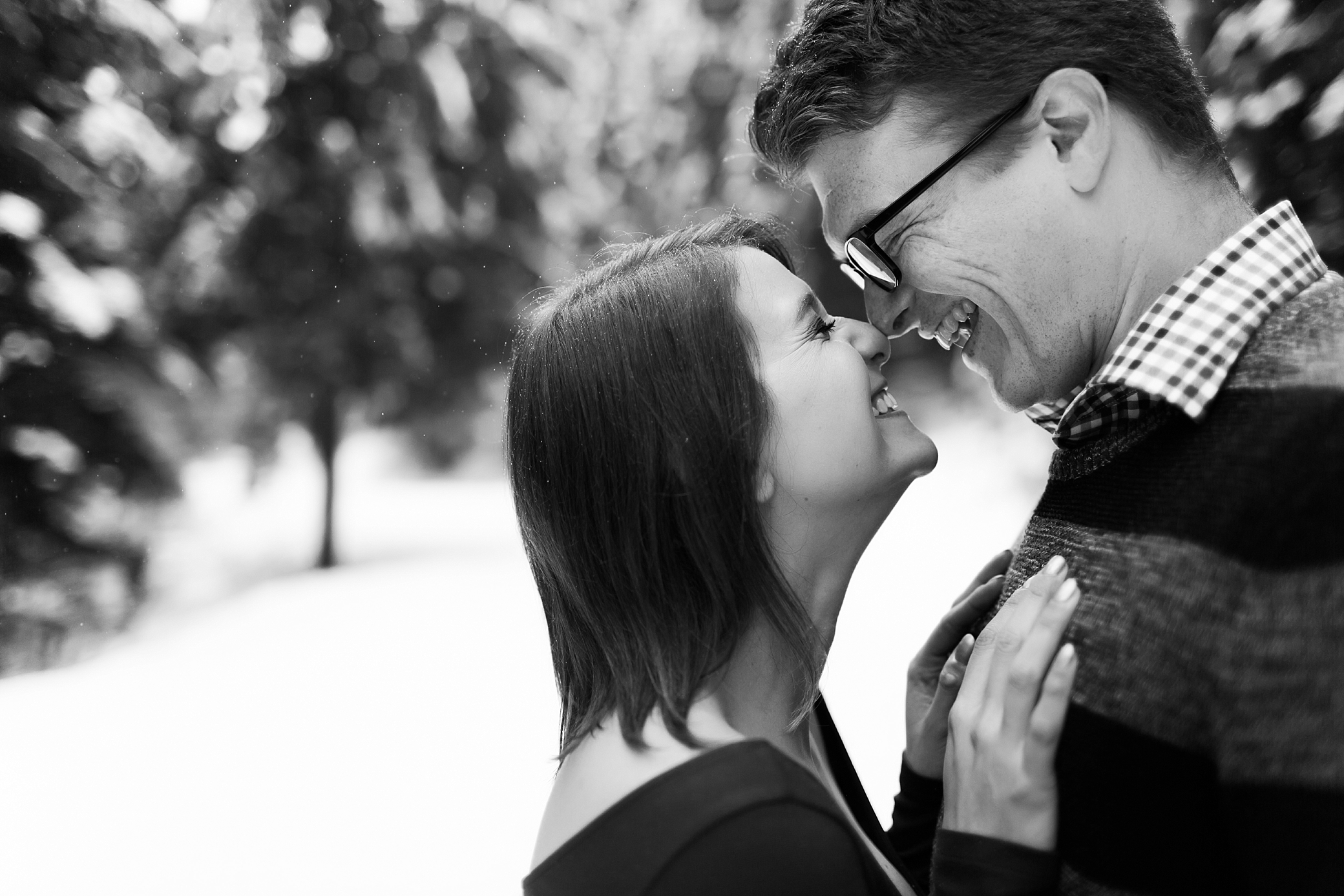 Black and white engagement photo | Megan Montalvo Photography