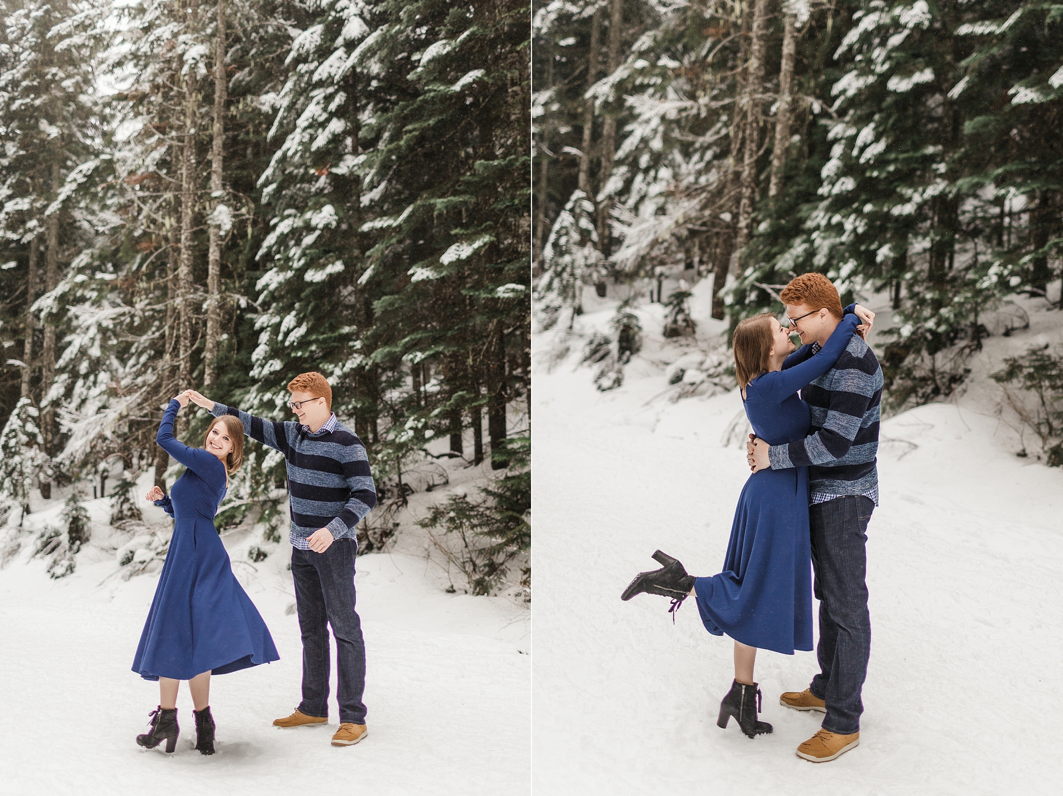 Dancing in the snow | Megan Montalvo Photography