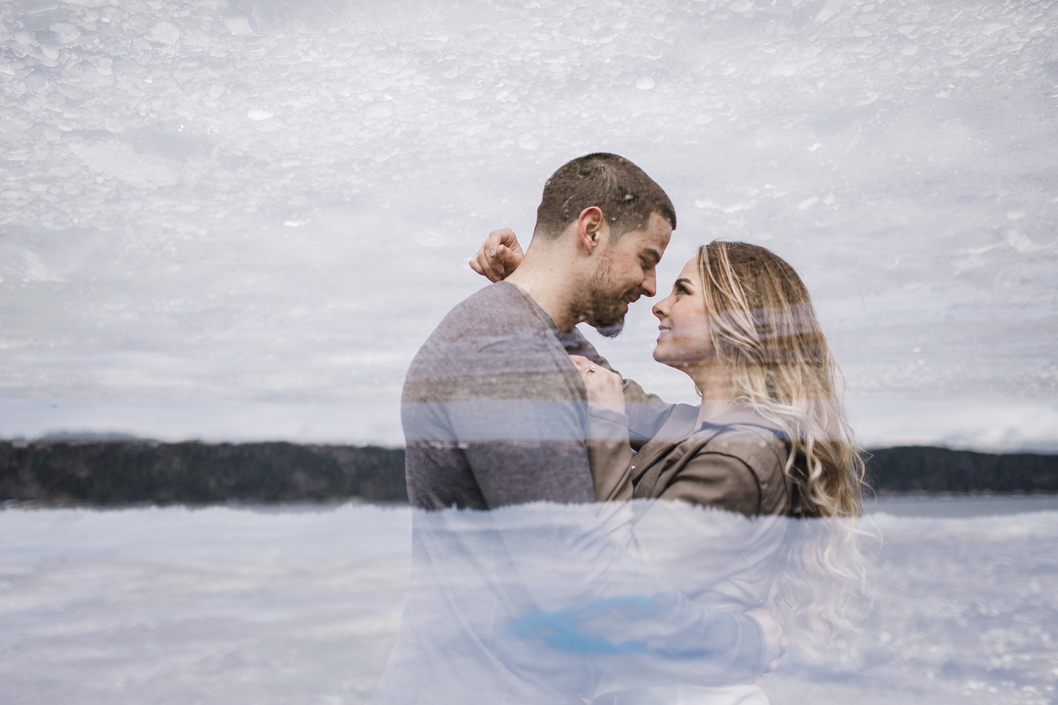 Double exposure during engagement session | Megan Montalvo Photography