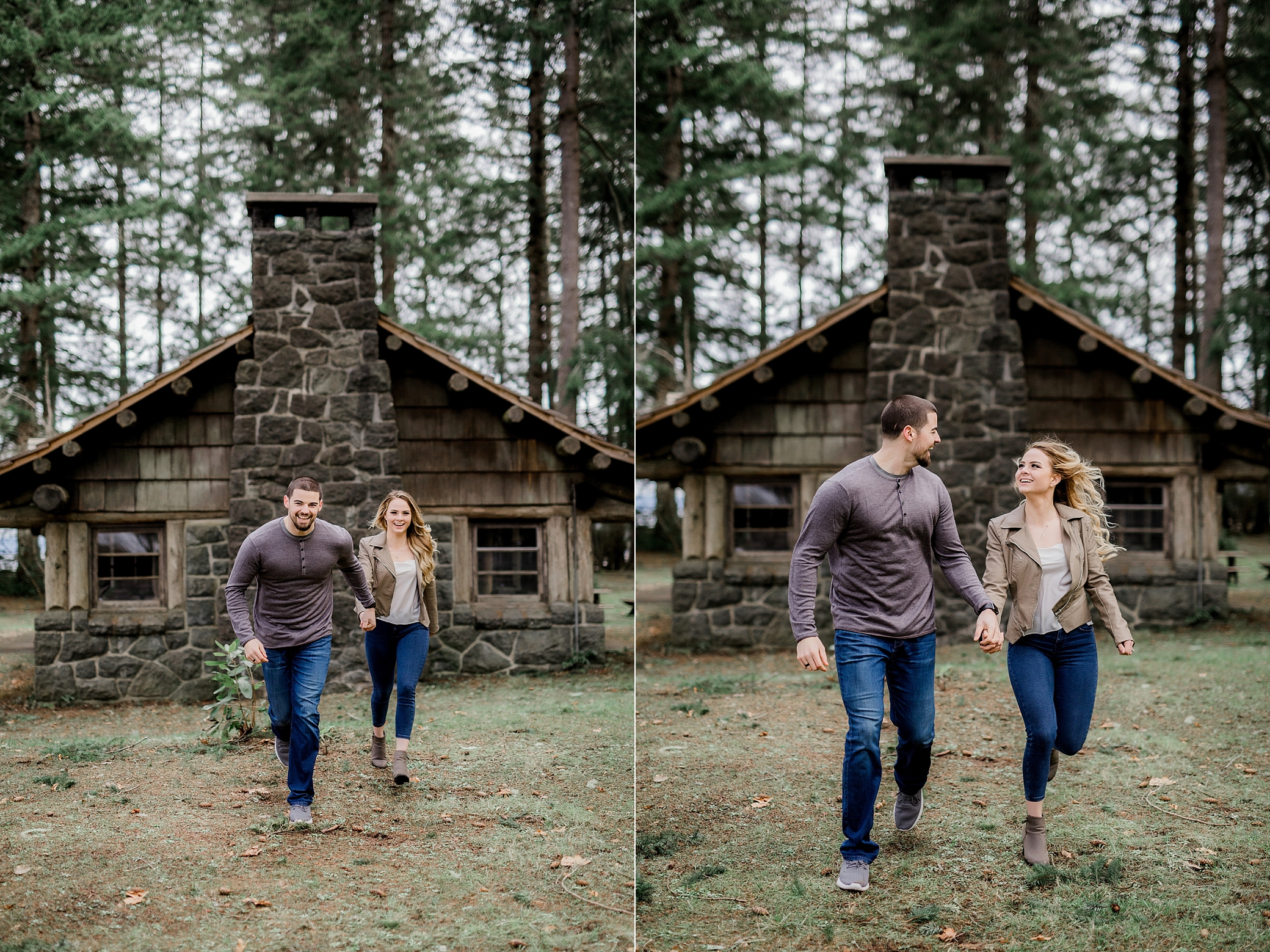 Running during Engagement Session | Megan Montalvo Photography