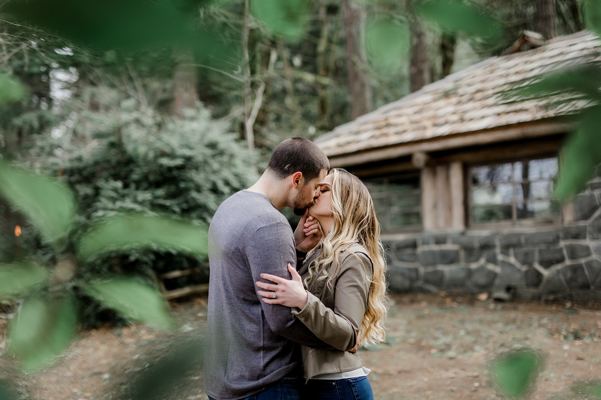 Kissing Engagement Photo | Megan Montalvo Photography