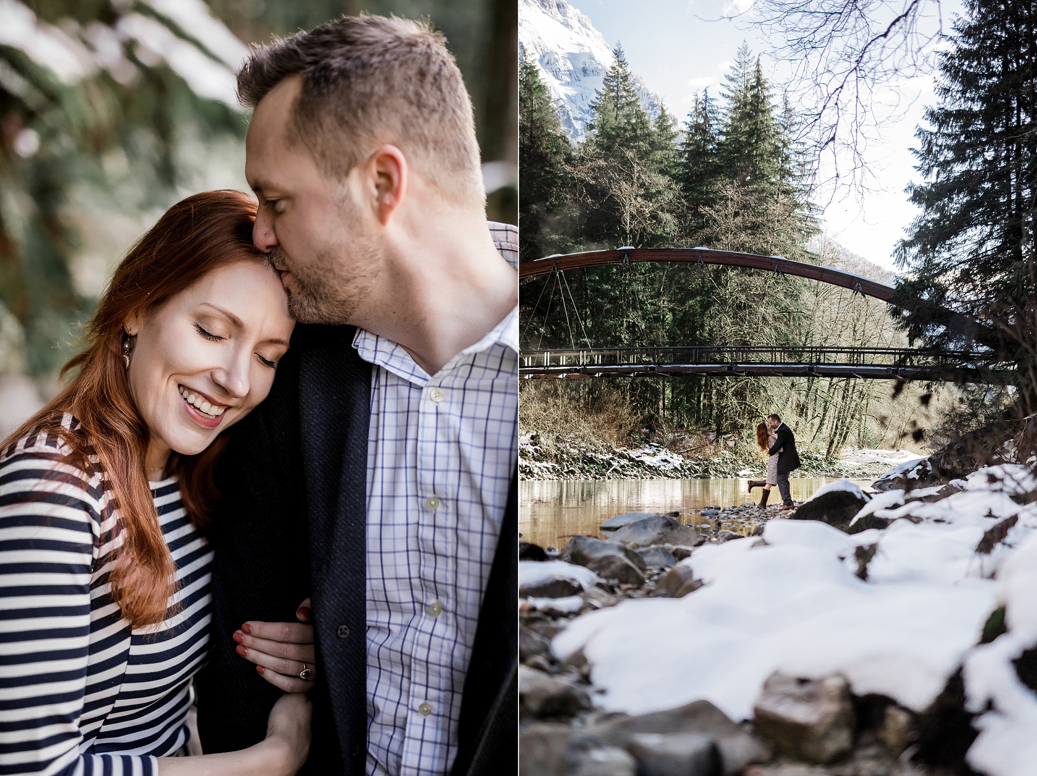Engagement session at the Middle Fork Snoqualmie River Bridge | Megan Montalvo Photography
