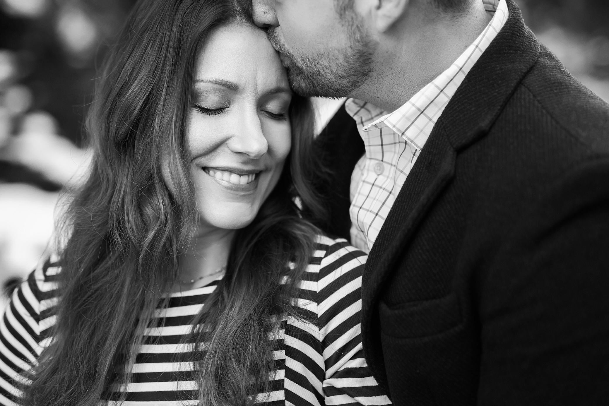 Black and white photo during engagement session | Megan Montalvo Photography