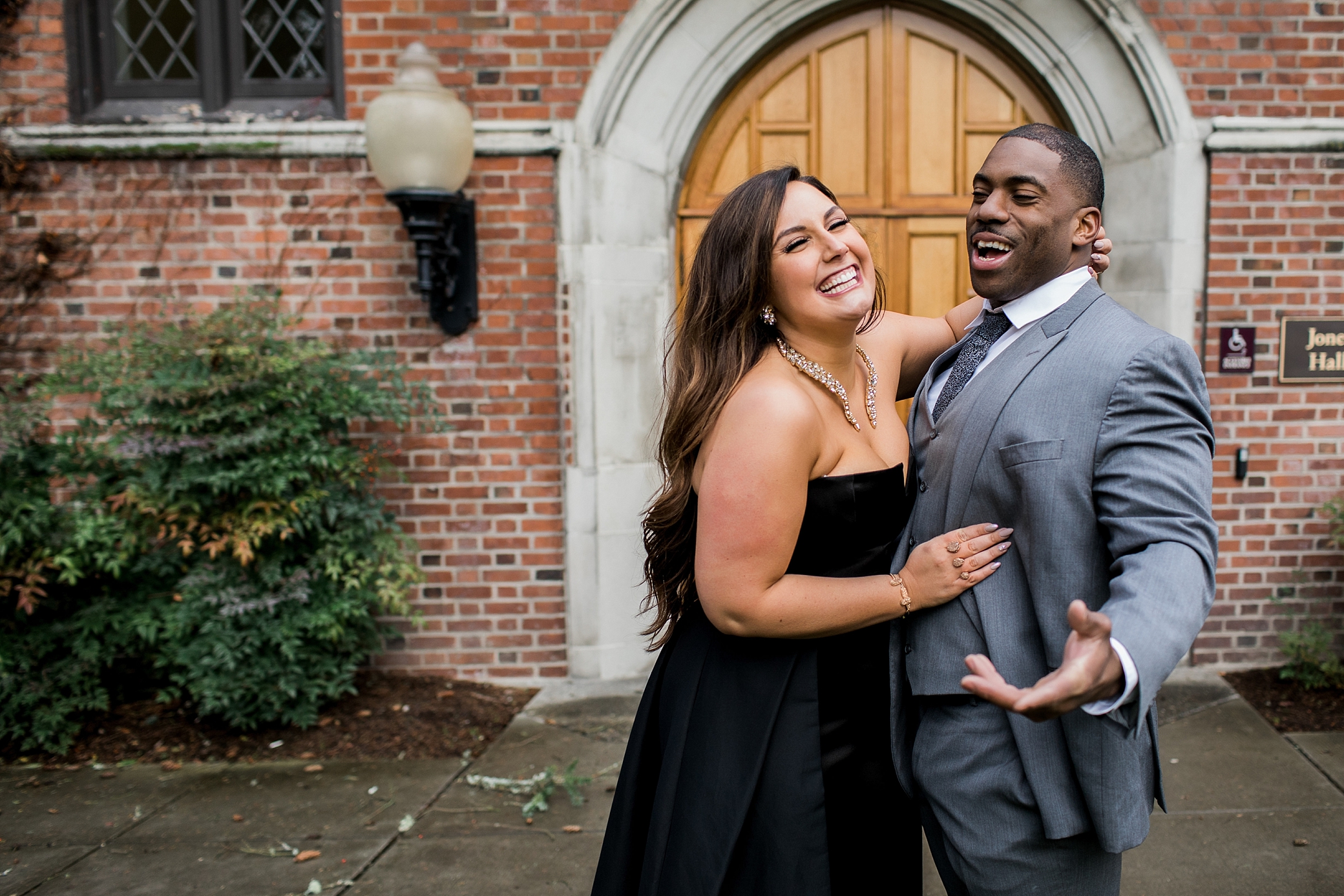 Couple laughing during Engagement session | Megan Montalvo Photography