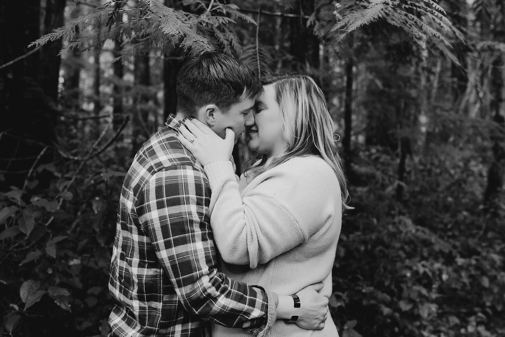 Black and White Photo of Couple During Anniversary Photoshoot | Megan Montalvo Photography
