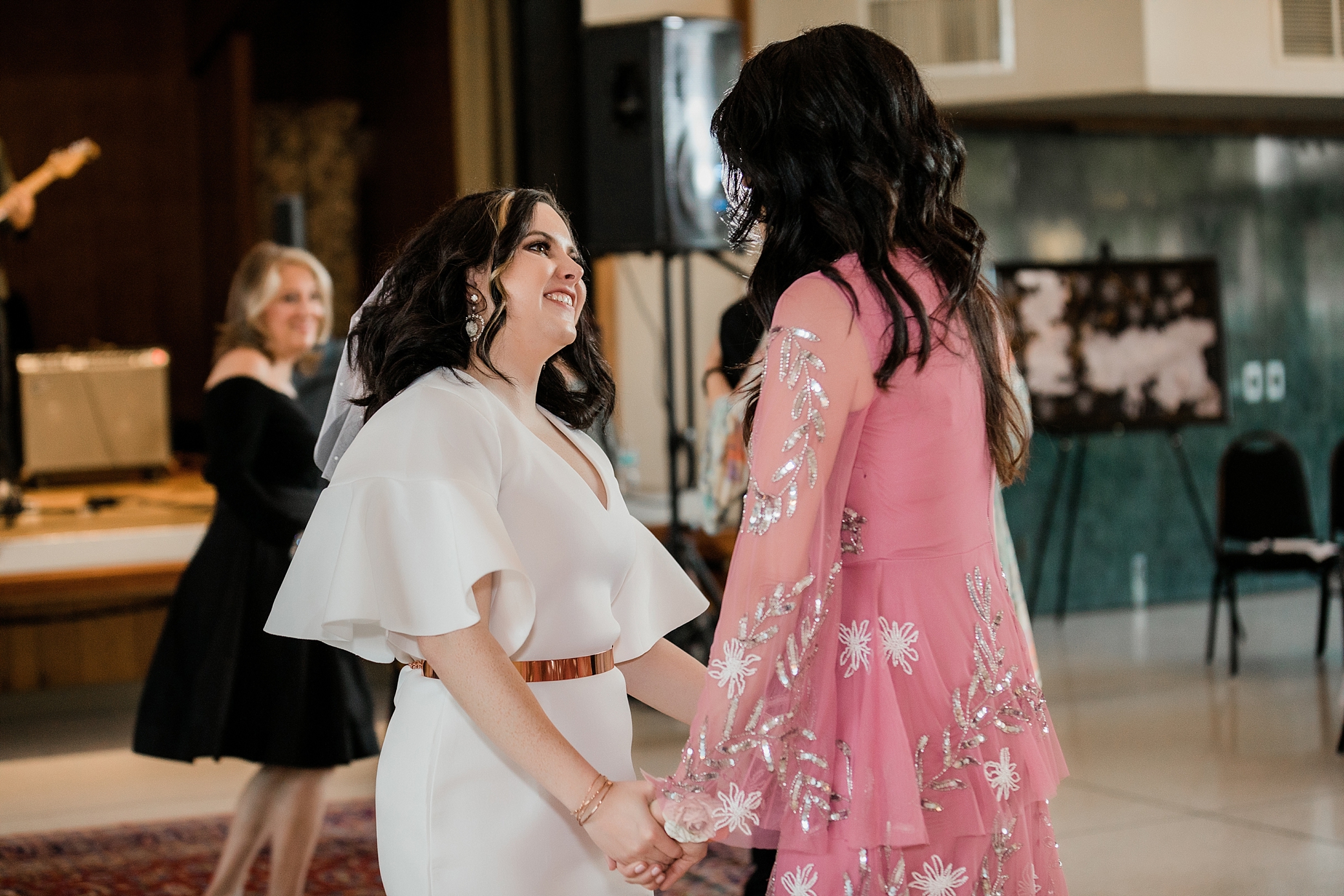 A sweet moment between the bride and her mother during South Florida wedding | Megan Montalvo Photography