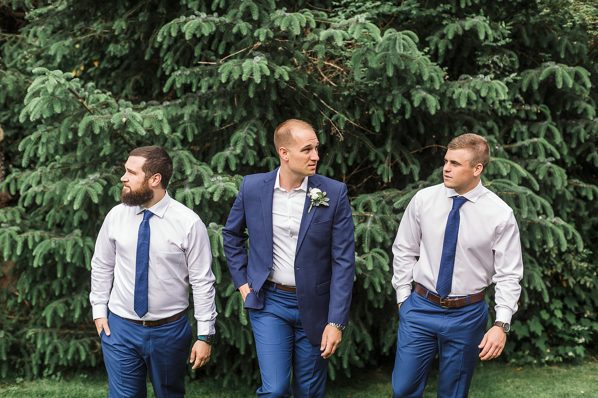 Groom and Groomsmen at Willows Lodge | Megan Montalvo Photography 