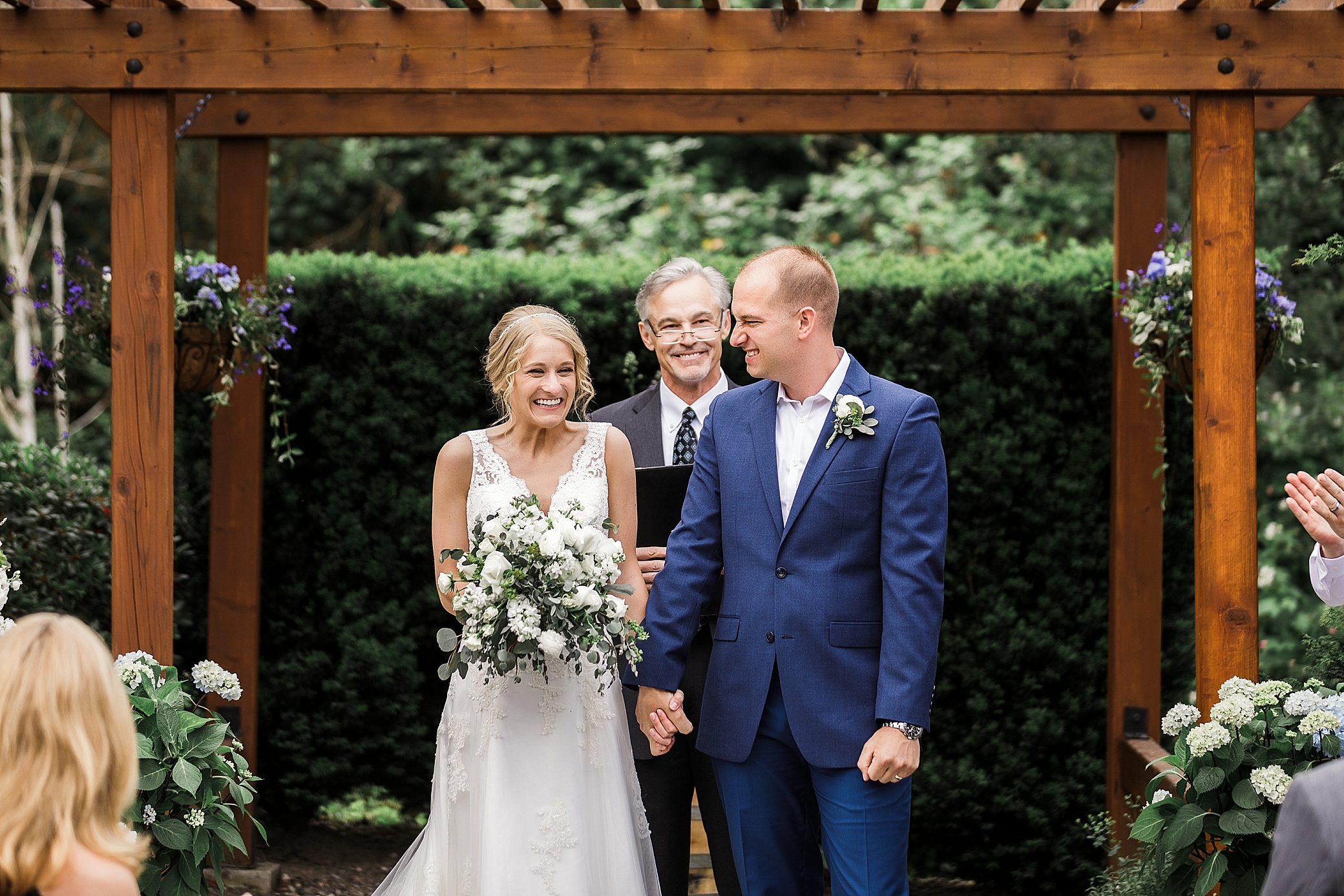 Bride and groom are married at Woodinville Wedding Venue, Willow Lodge | Megan Montalvo Photography 