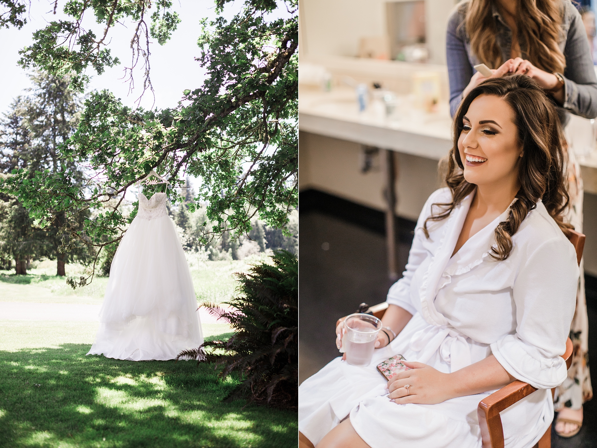 Bride getting ready for her Olympia, WA Wedding | Megan Montalvo Photography