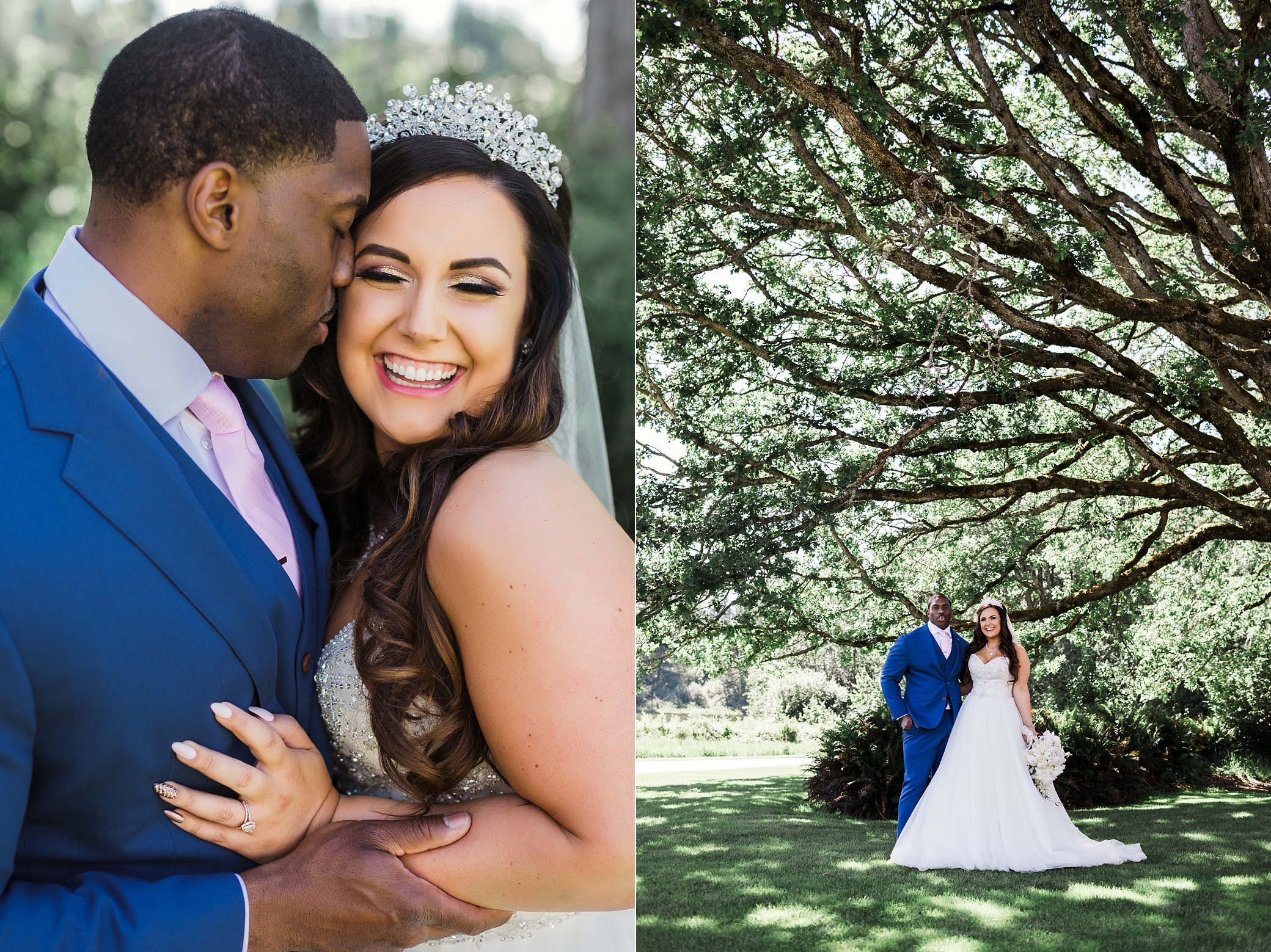 Bride and groom portraits with Olympia, WA Wedding Photographer | Megan Montalvo Photography