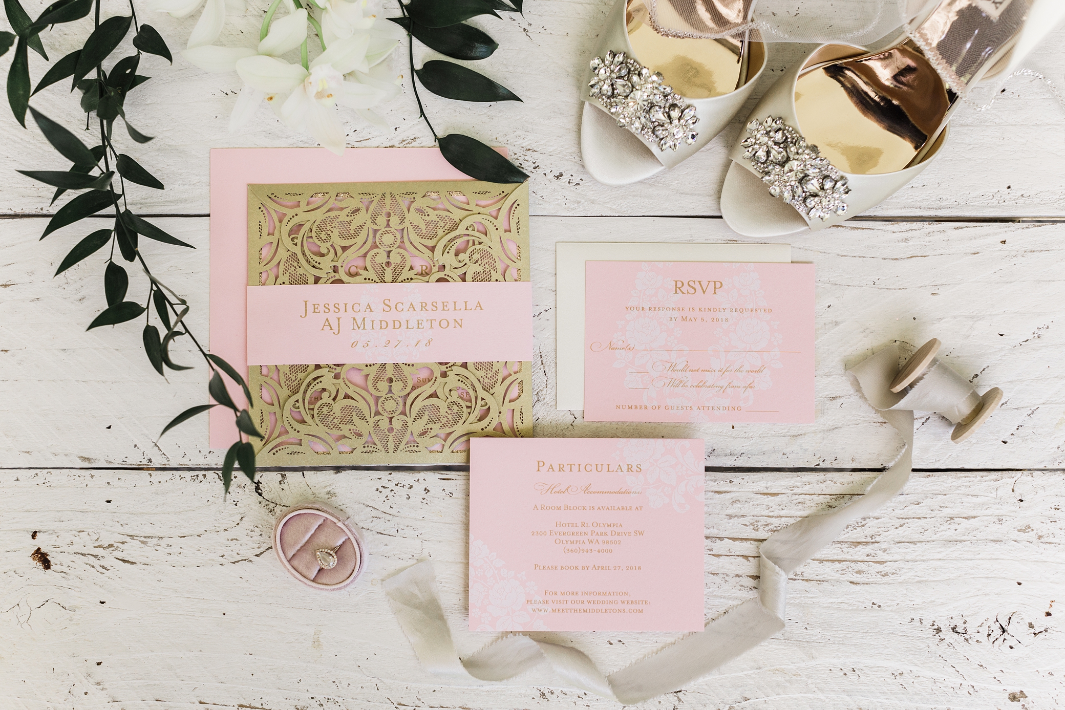 Wedding Invitation Suite for Wedding at Indian Summer Golf & Country Club | Megan Montalvo Photography 