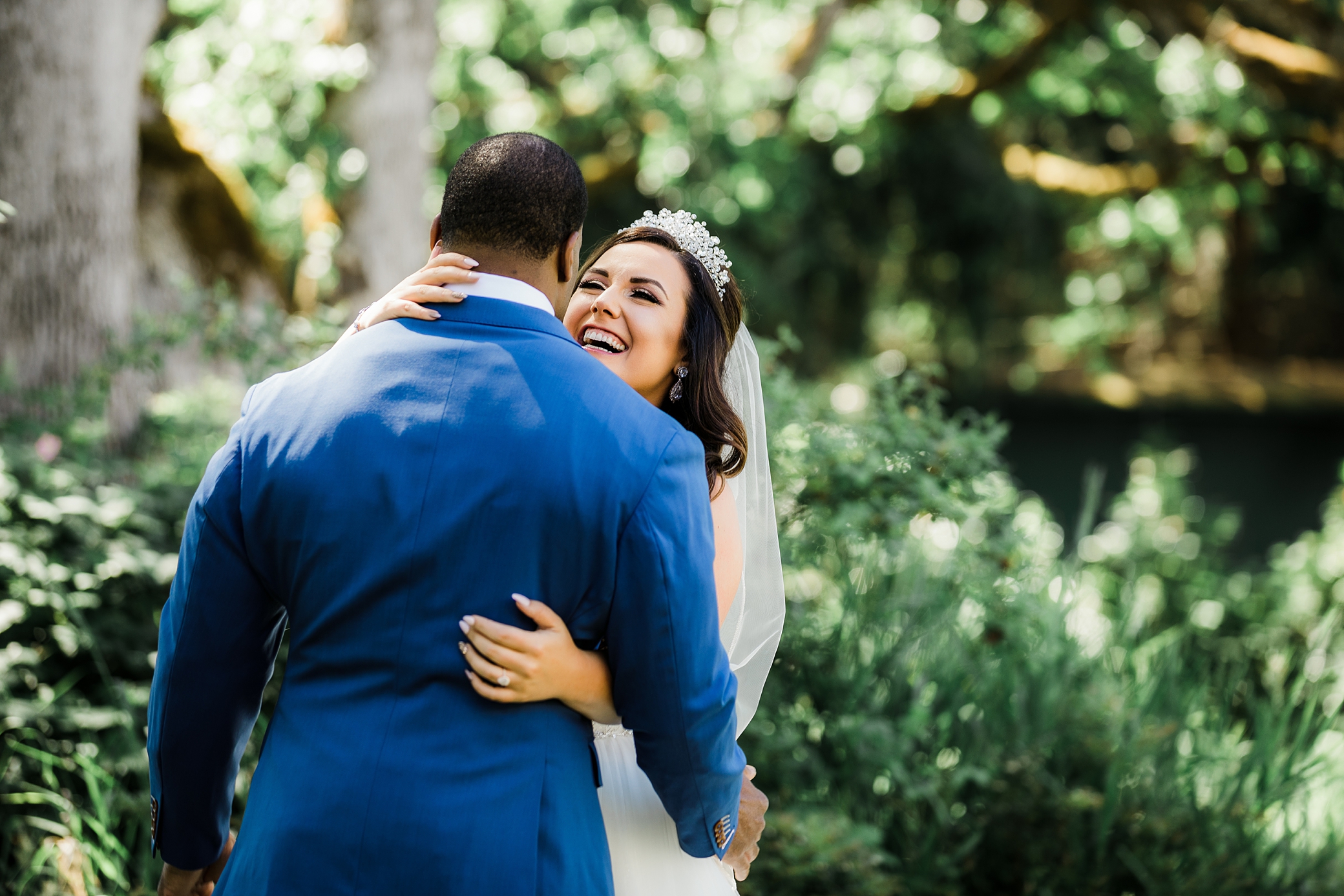 First look between bride and groom | Megan Montalvo Photography