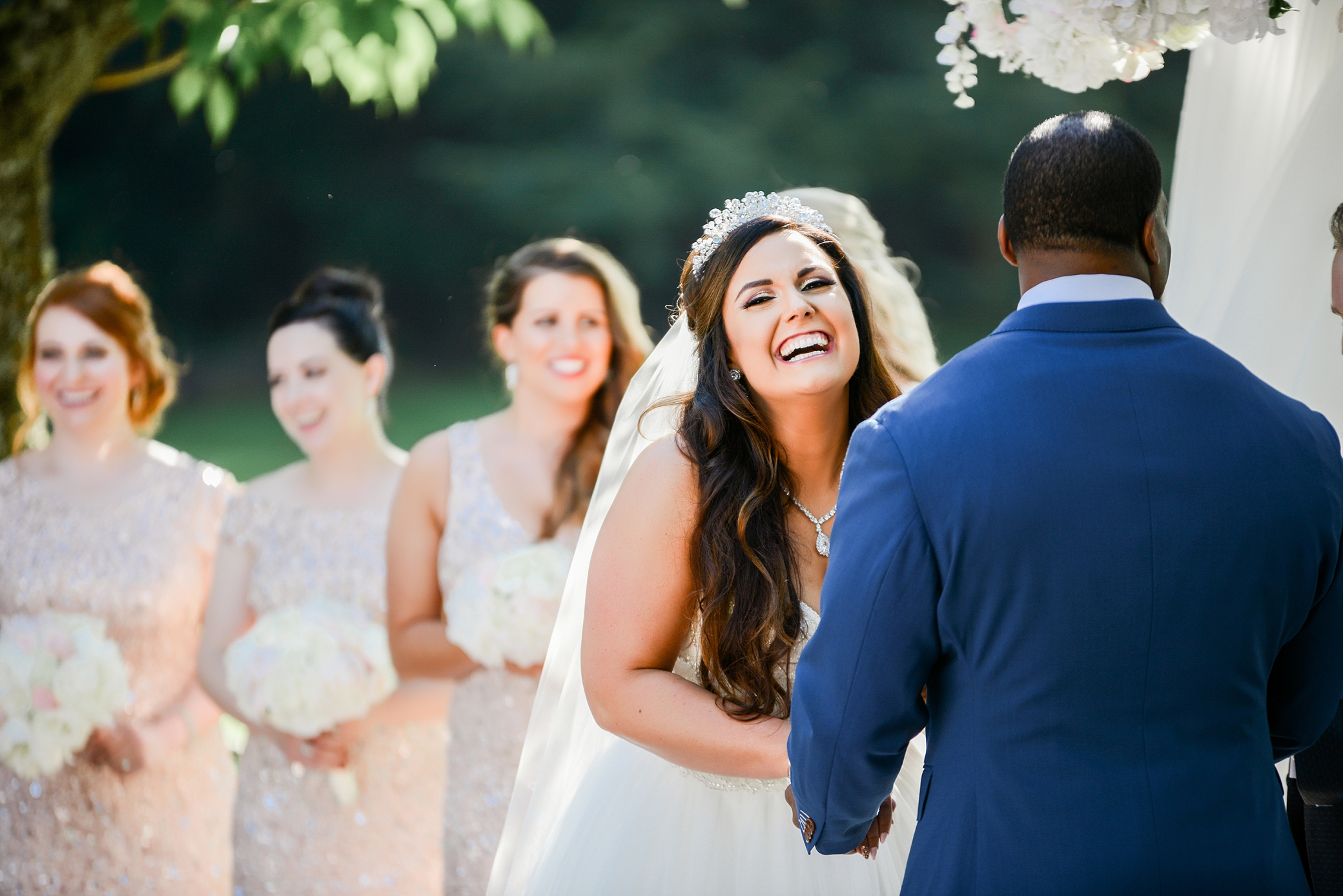 Bride reacts to grooms vows | Olympia Wedding Photographer, Megan Montalvo Photography
