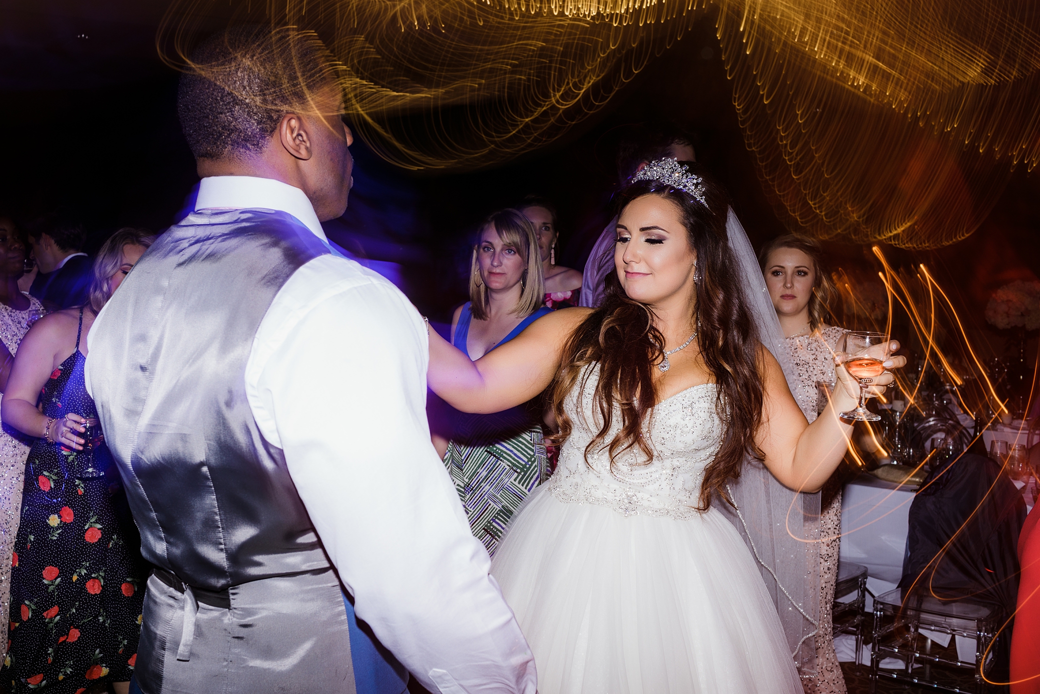 Bride and groom dancing at their reception at Indian Summer Golf & Country Club | Megan Montalvo Photography