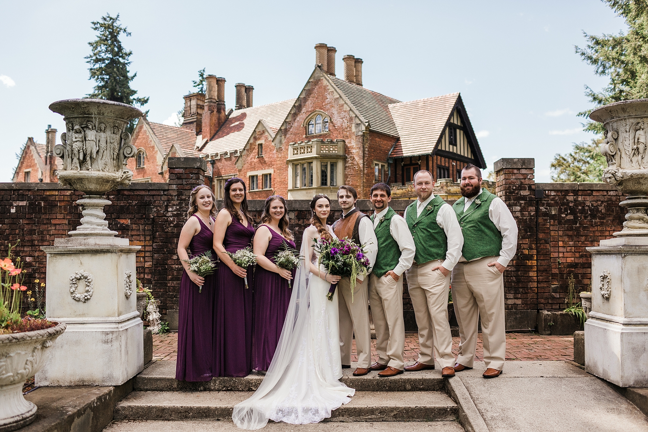 Woodland themed Thornewood Castle Tacoma Wedding Photographer | Megan Montalvo Photography
