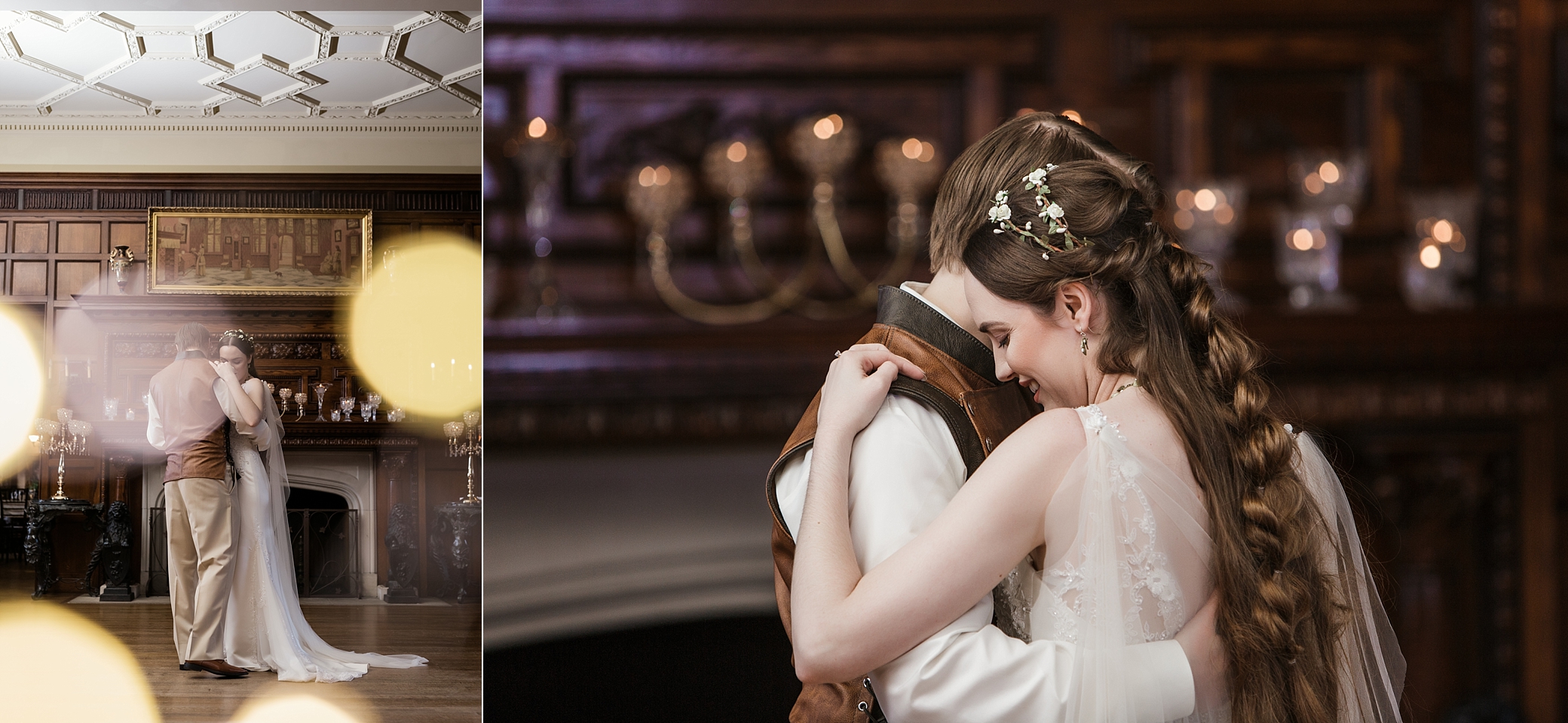 Bride and groom first dance at Thornewood Castle Wedding | Megan Montalvo Photography