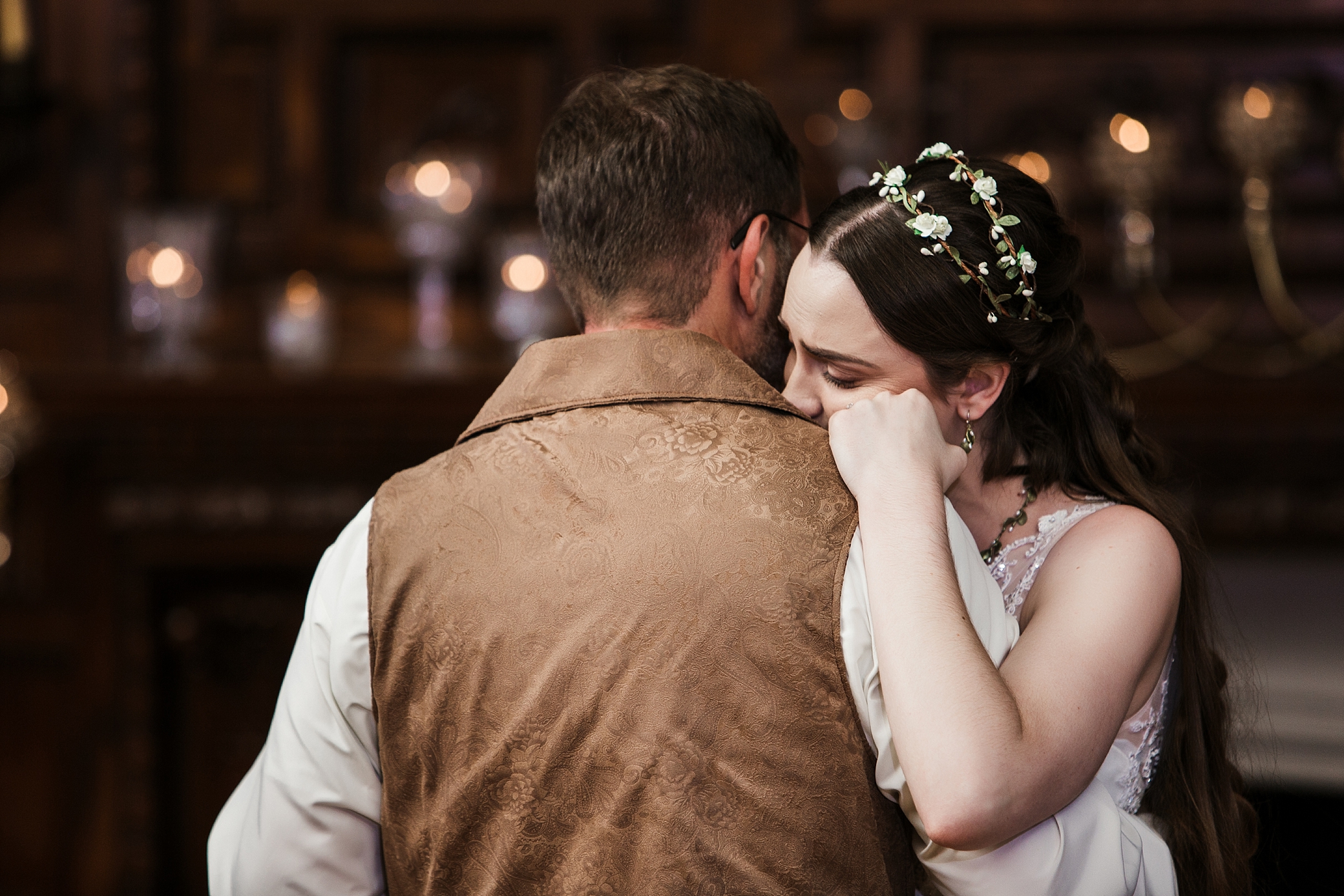 Bride and Father first dance at Thornewood Castle Wedding | Megan Montalvo Photography
