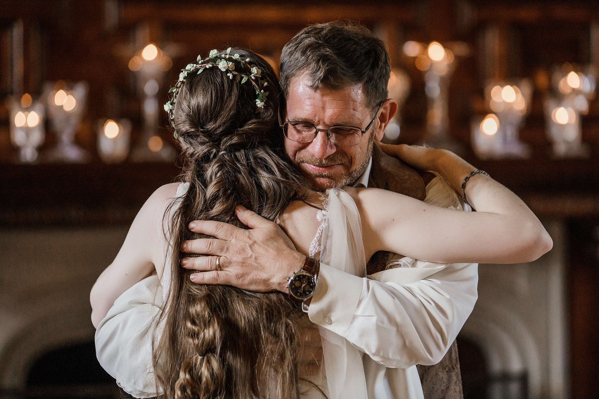 Bride and Father first dance at Thornewood Castle Wedding | Megan Montalvo Photography