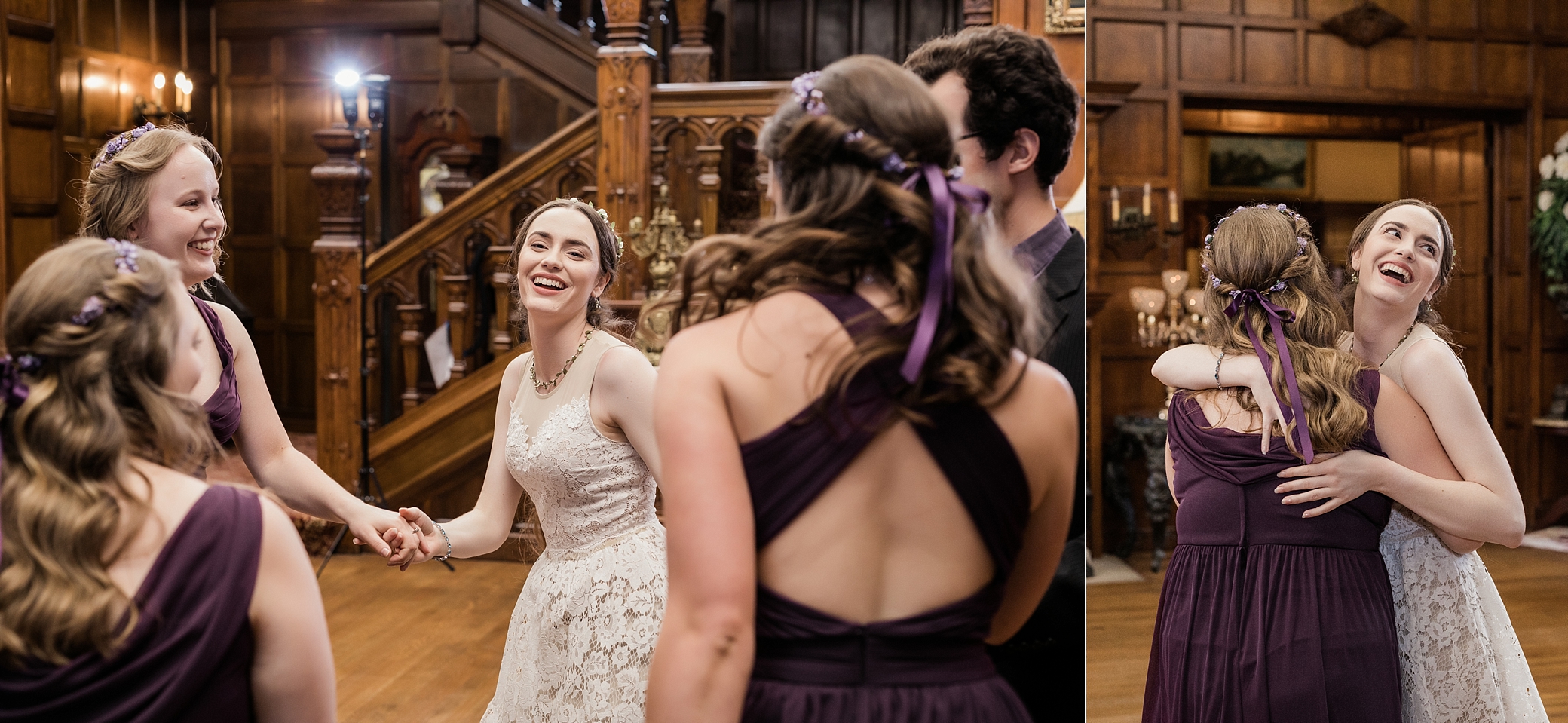 Reception dancing at Tacoma Wedding Venue, Thornewood Castle | Megan Montalvo Photography