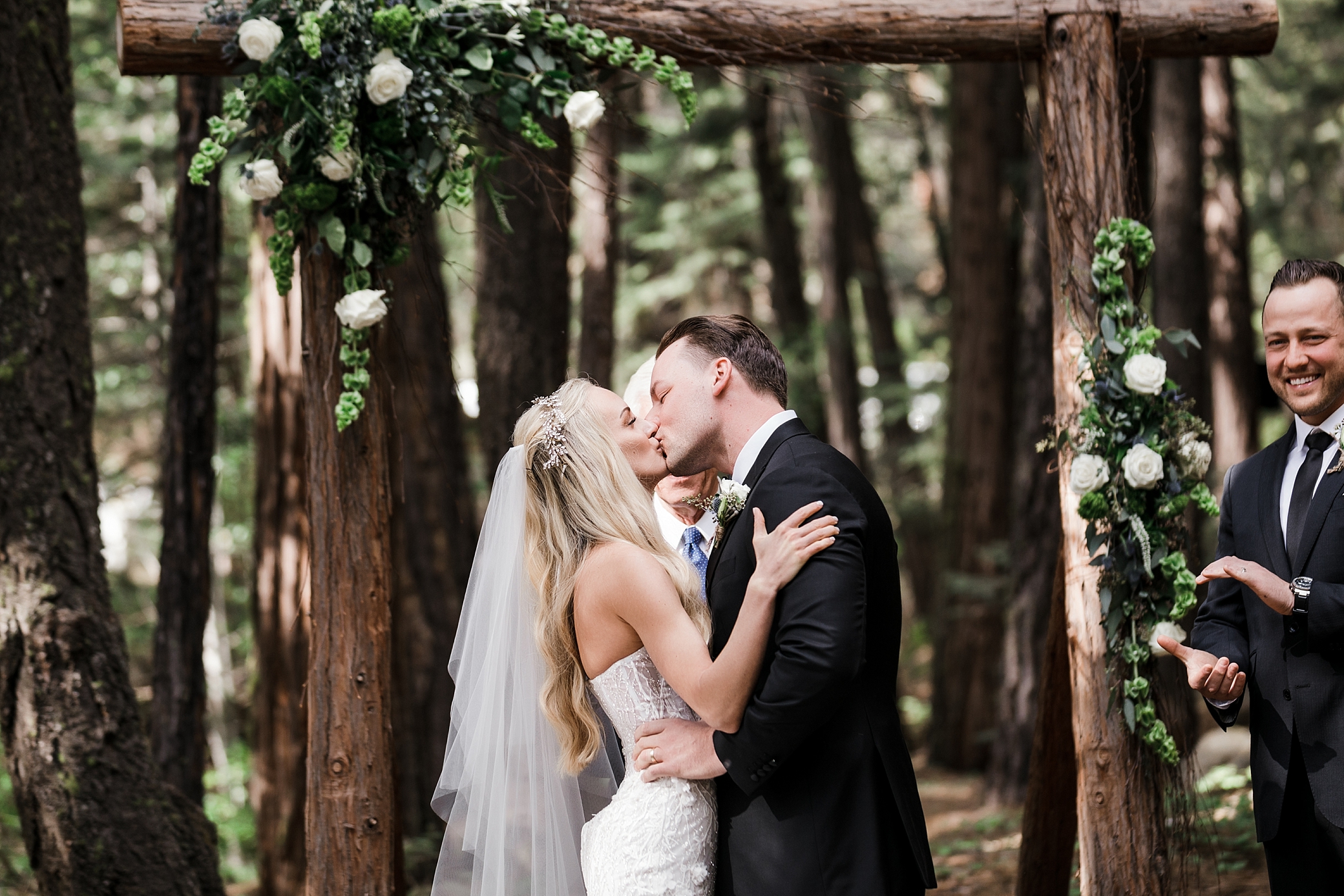 Bride and Groom first kiss | Megan Montalvo Photography 