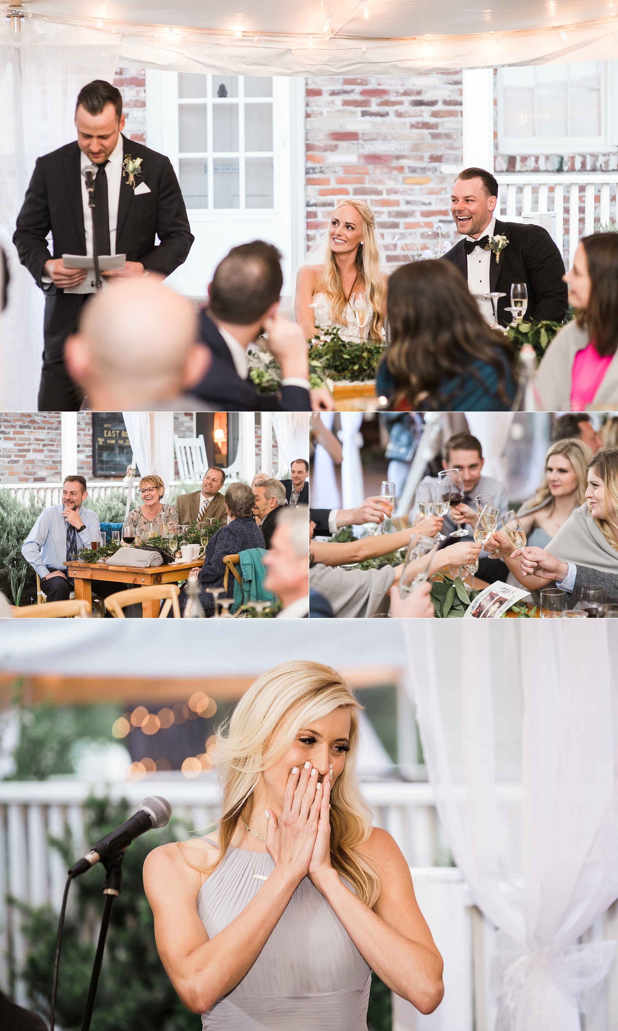 Family giving toast at Northern California Destination Wedding | Megan Montalvo Photography 