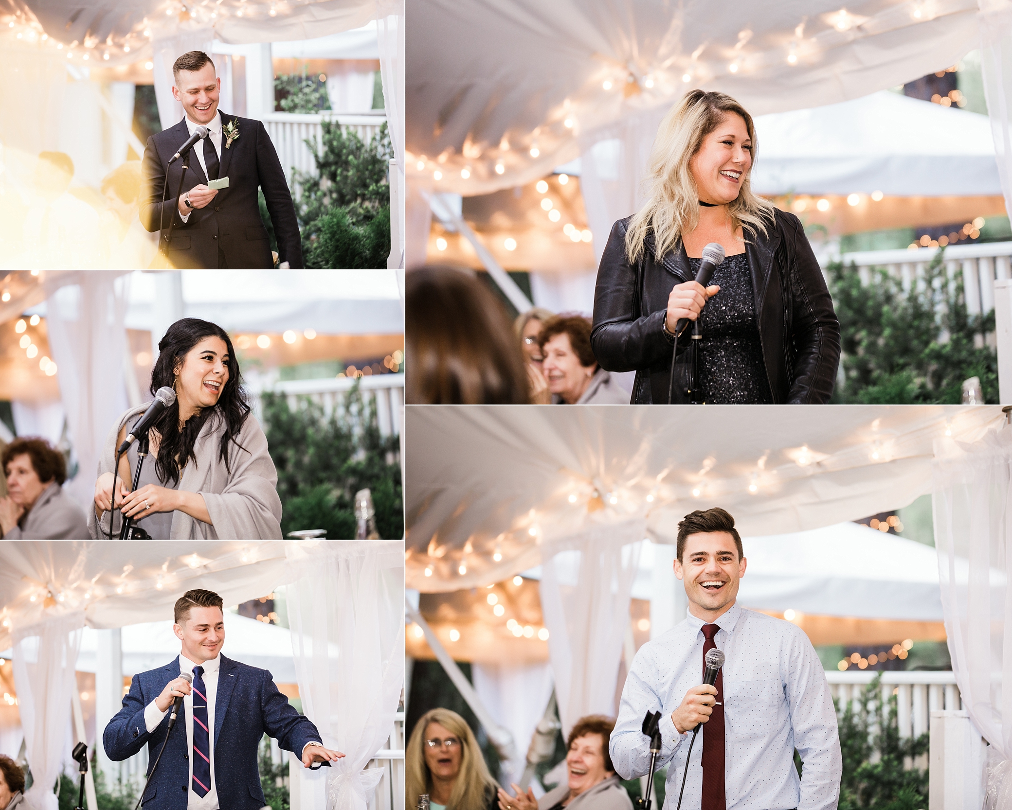 Family giving toast at Lake Tahoe Destination Wedding | Megan Montalvo Photography 