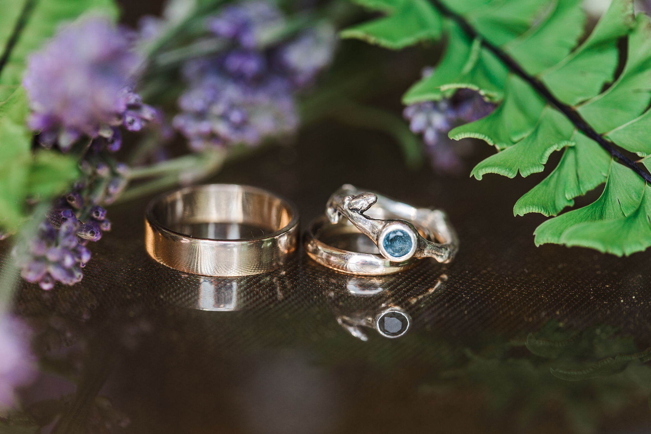 Unique wedding rings designed by With These Rings | Photographed by Megan Montalvo Photography 