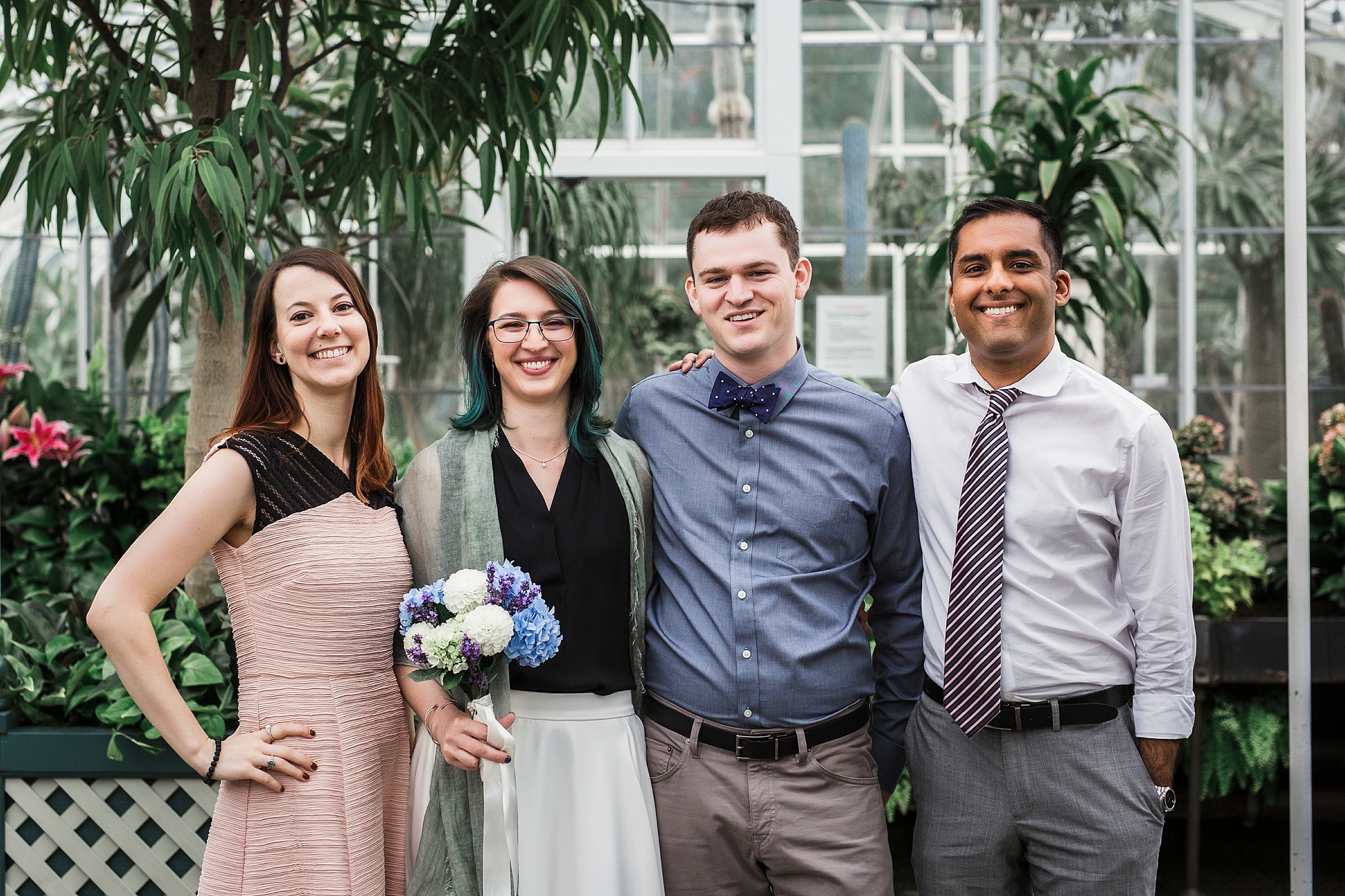 Bride and groom with close friends before Seattle Intimate Wedding | PNW Wedding Photographer, Megan Montalvo Photography