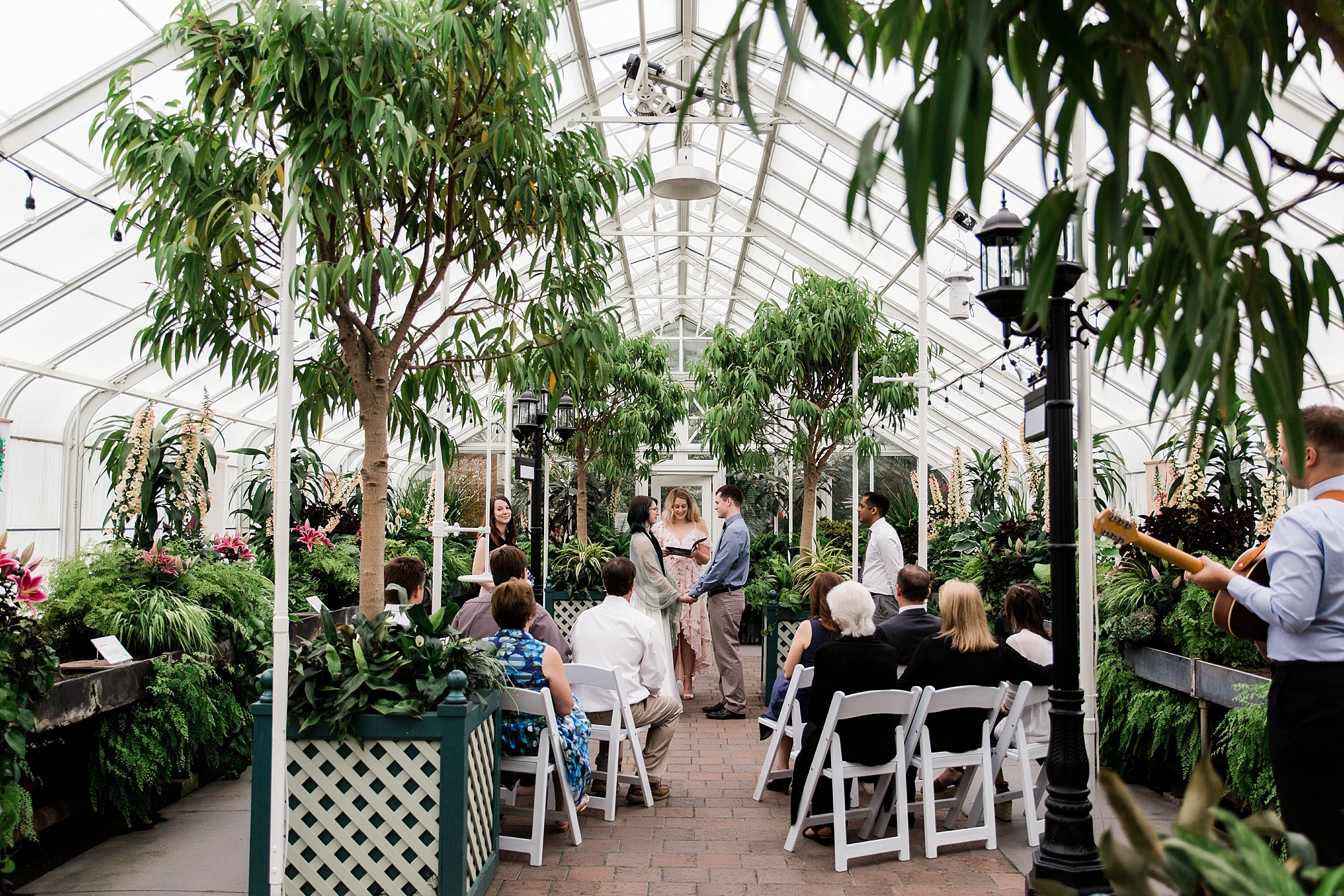 Wedding Ceremony | Seattle Intimate Wedding Venue - Volunteer Park Conservatory | Megan Montalvo Photography