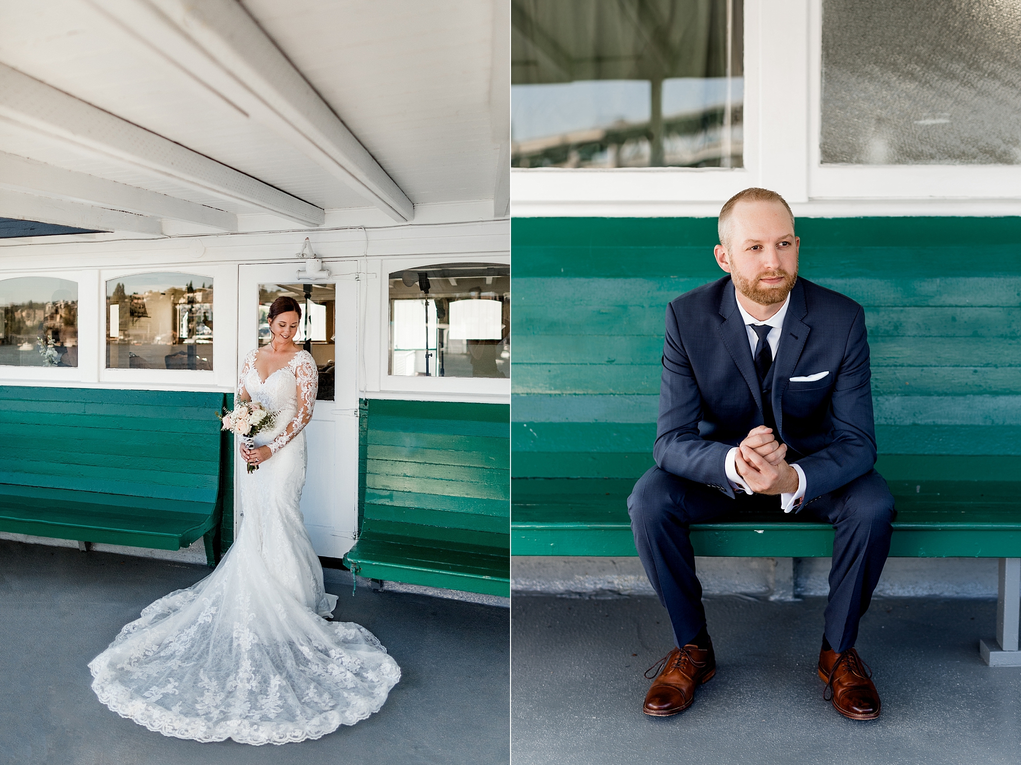 Bride and Groom Portraits on the MV Skansonia | Megan Montalvo Photography 