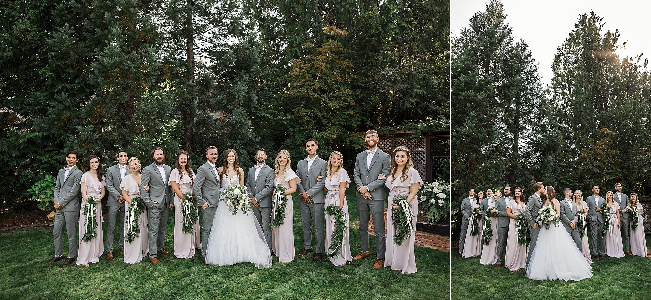 Bridal party photographed by Seattle Intimate Wedding Photographer, Megan Montalvo Photography