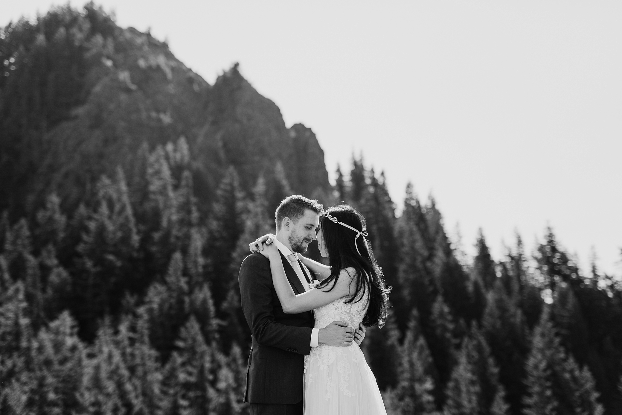 Adventure Elopement in the Olympic National Park at the Mount Storm King Summit. Photographed by Olympic National Park Elopement Photographer, Megan Montalvo Photography. 