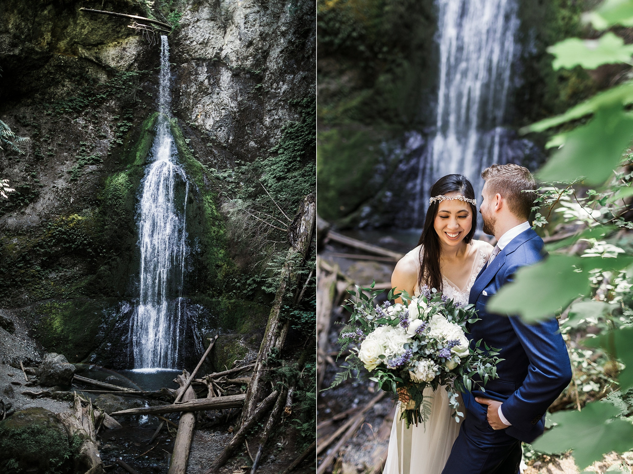 Elopement at Marymere Falls in the Olympic National Park | Megan Montalvo Photography