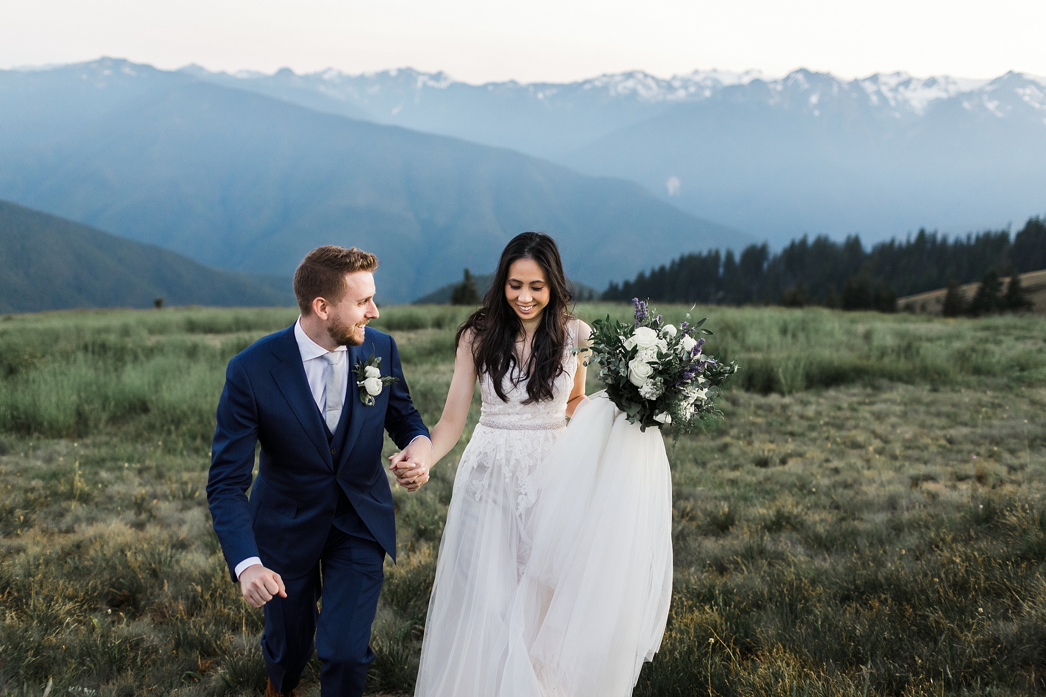 Olympic National Park Adventure Elopement | Bride and Groom Portraits | Megan Montalvo Photography