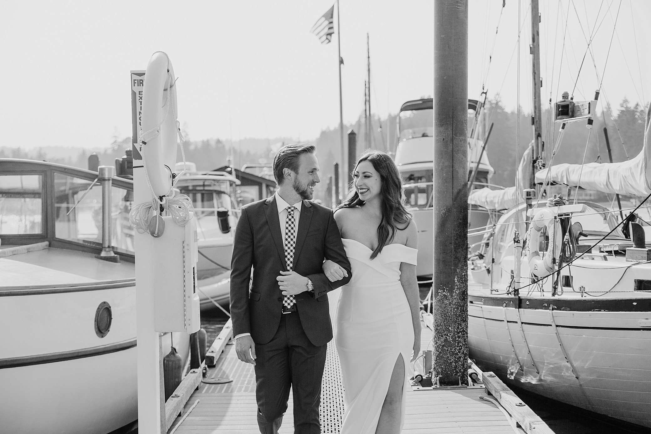 Bride and groom enjoying their rehearsal dinner at the Alderbrook Resort in the Hood Canal. Photographed by Washington Wedding Photographer, Megan Montalvo Photography. 