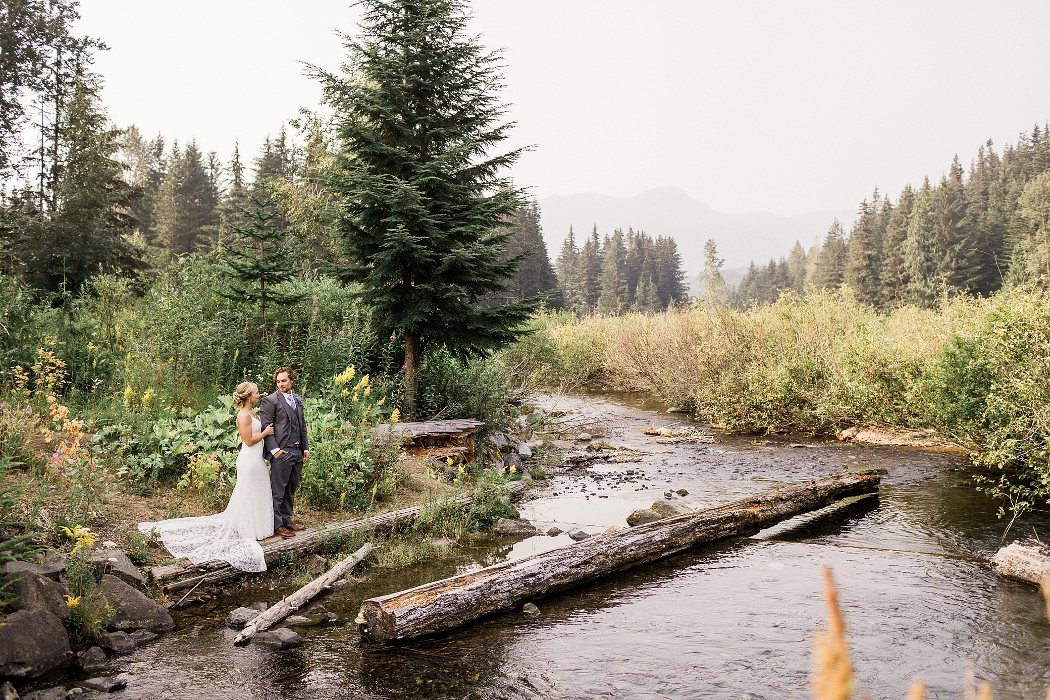 Elopement in the PNW Mountains photographed by Seattle Elopement Photographer, Megan Montalvo Photography