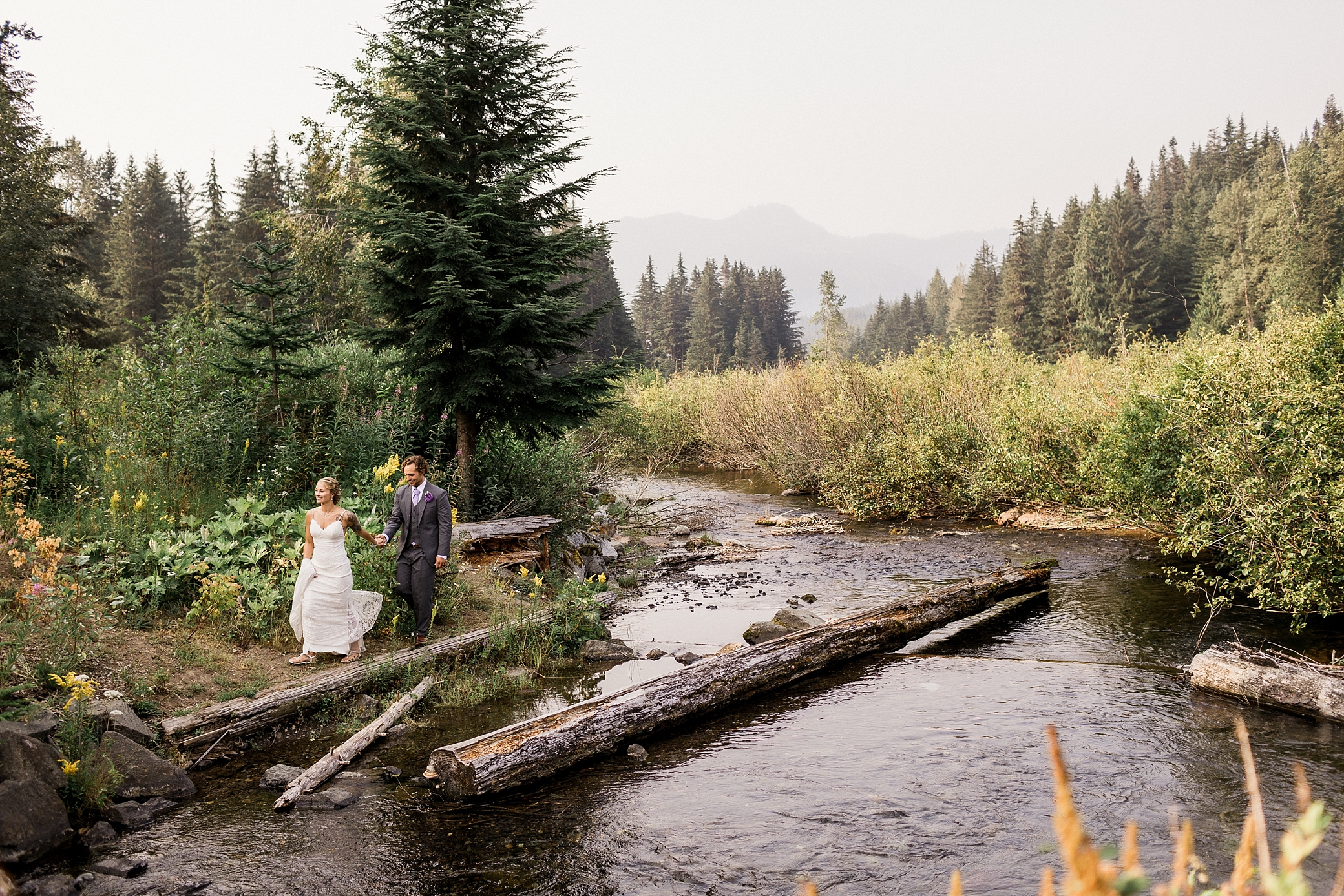 Elopement in the PNW Mountains photographed by Seattle Elopement Photographer, Megan Montalvo Photography