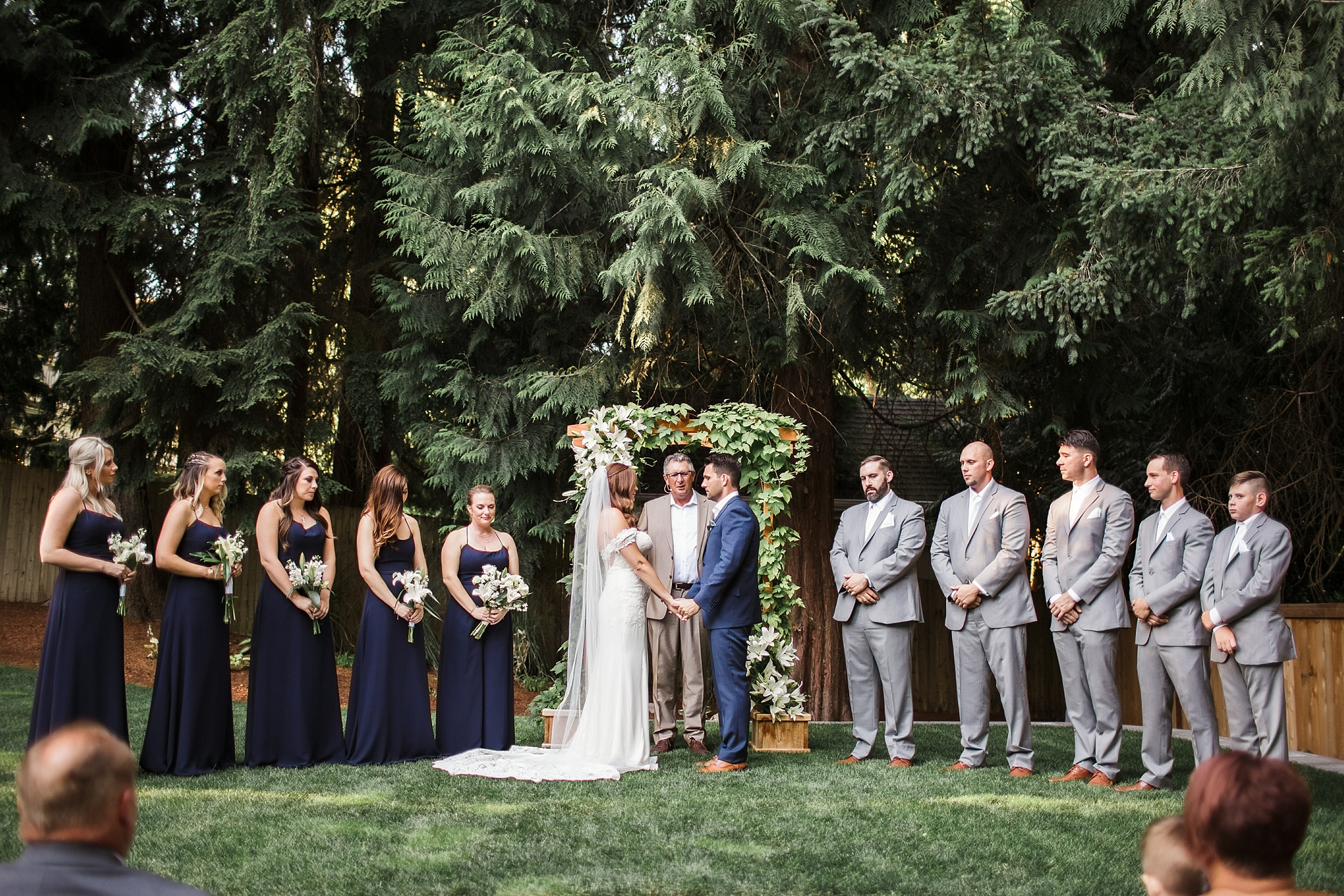 Tacoma Backyard Wedding Ceremony | Megan Montalvo Photography