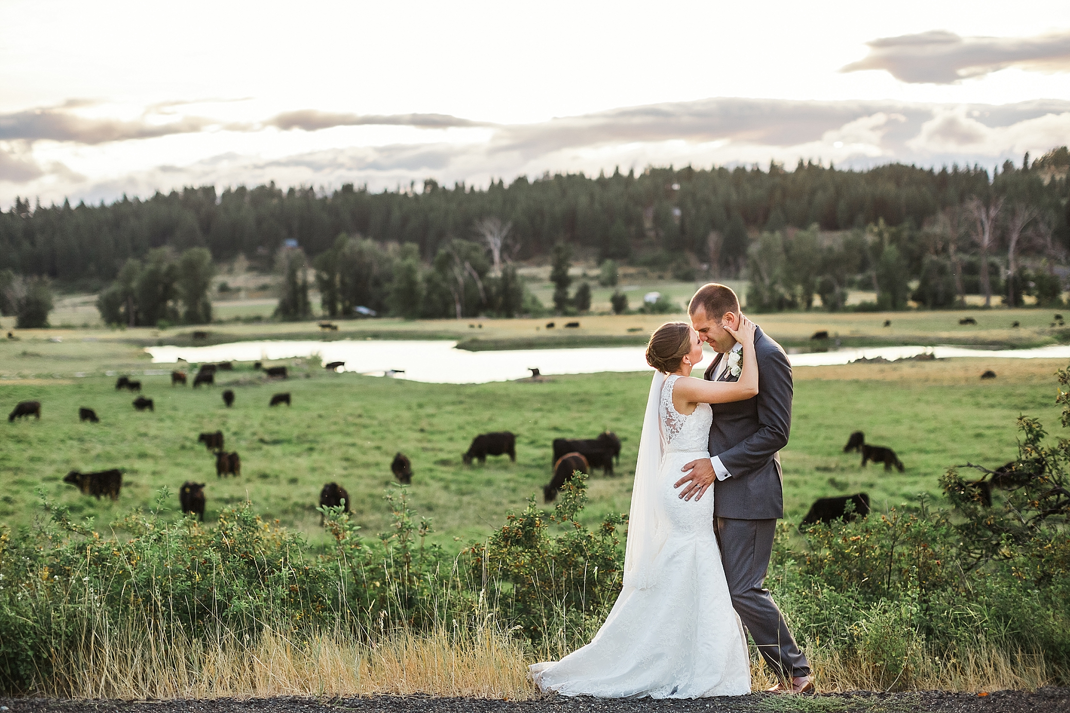 Bride and Groom Wedding Portraits at The Cattle Barn | Megan Montalvo Photography