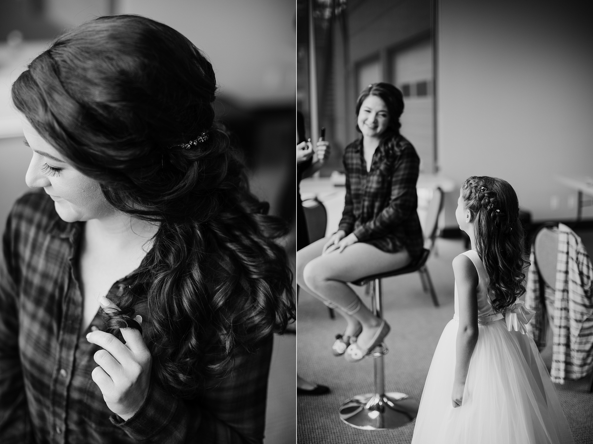 Bride getting ready for wedding at Eaglemont Golf Course. Photographed by Mount Vernon Wedding Photographer, Megan Montalvo Photography. 