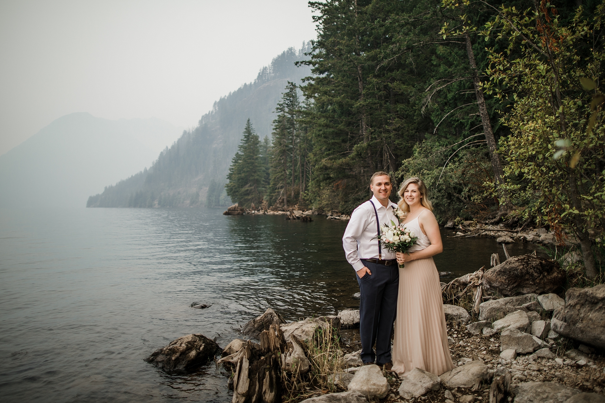 Lake Cushman Elopement with Olympia Intimate Wedding Photographer, Megan Montalvo Photography