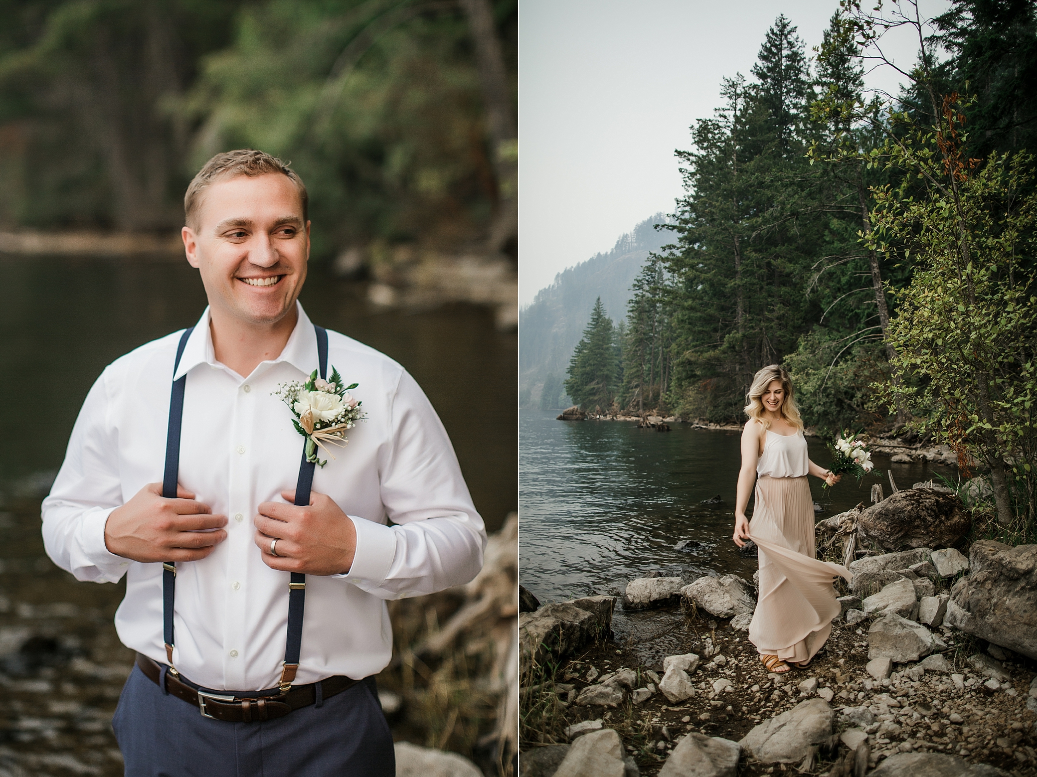 Bride and groom portraits photographed by Olympia Intimate Elopement and Wedding Photographer, Megan Montalvo Photography. 