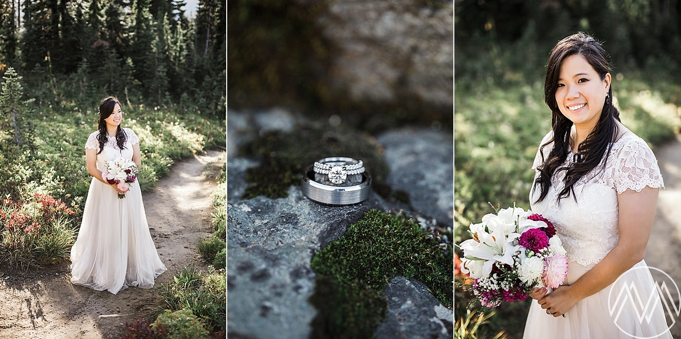 Bridal details at Mt. Rainier Elopement | Megan Montalvo Photography