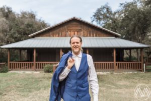 Groom Portraits by Orlando Wedding Photographer, Megan Montalvo Photography, at Doe Lake Campground in the Ocala National Forest.